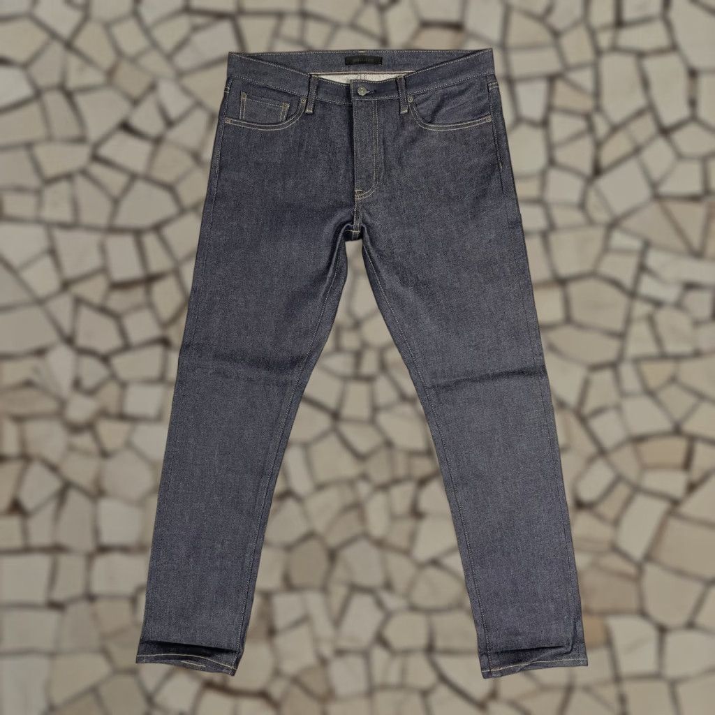Uniqlo Jeans Mens 34x32 Slim Straight Fit Denim Middle Rise
