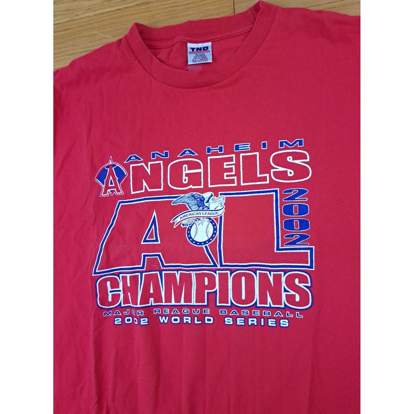Vintage Anaheim Angels Baseball 2002 AL Champions Shirt 2XL Rally Monkees 28in pit to Size US XXL / EU 58 / 5 - 3 Thumbnail