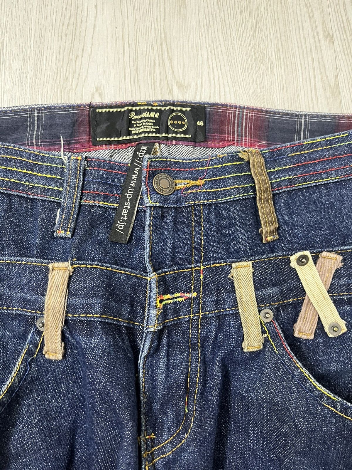 Japanese Brand × Le Grande Bleu (L.G.B.) Vintage Breathmine Double Waist Twist Jeans Size US 34 / EU 50 - 3 Thumbnail