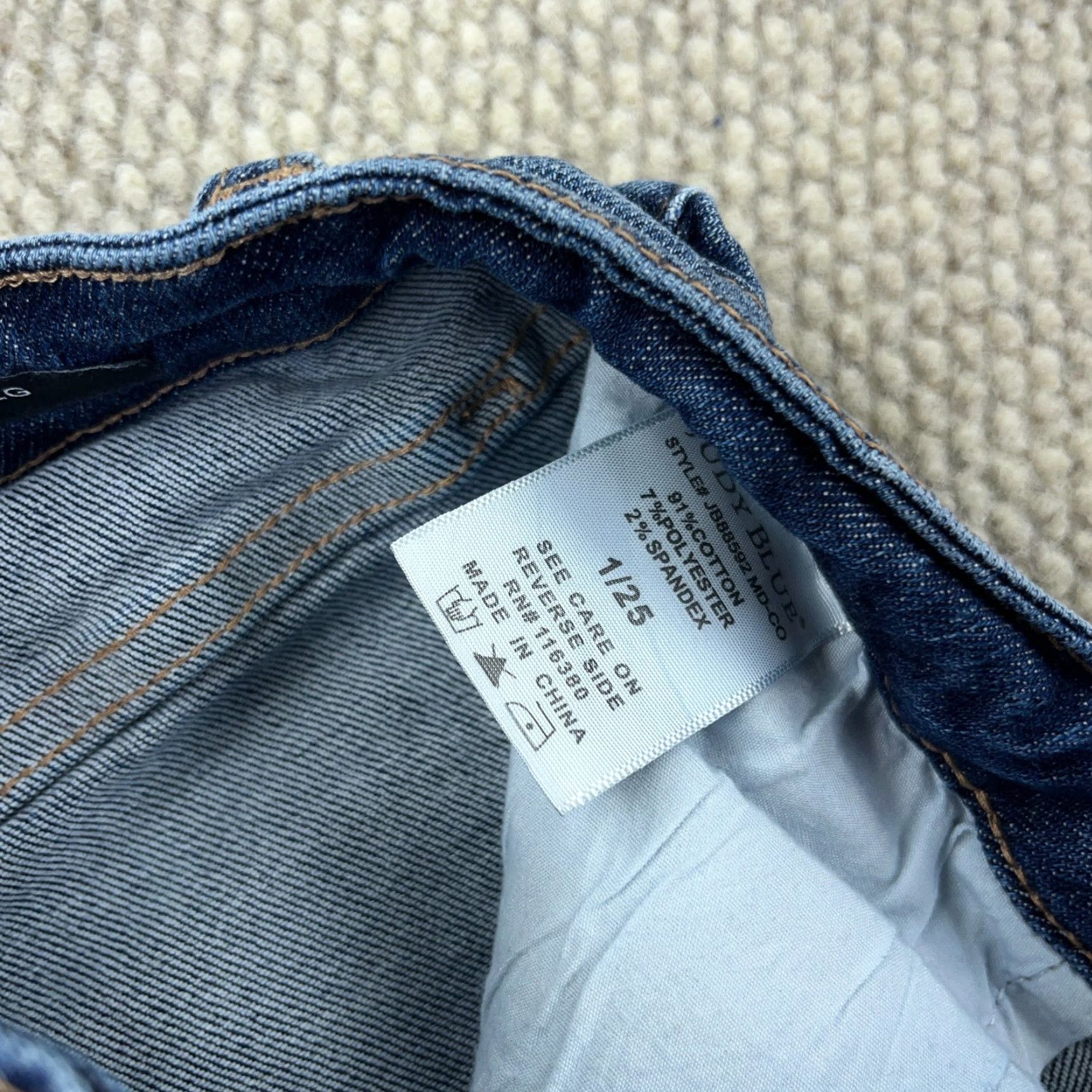 Vintage Judy Blue Jeans Women 25 Wide Leg Baggy High Waist Med Wash Faded Stretch Size 42" / US 20 - 5 Thumbnail