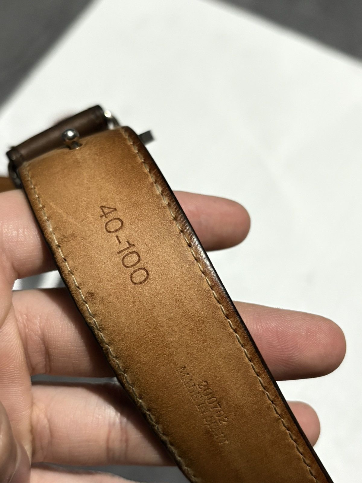 Loewe 34-36-38 Loewe Leather Belt logo buckle archive vintage y2k Size 36 - 5 Thumbnail