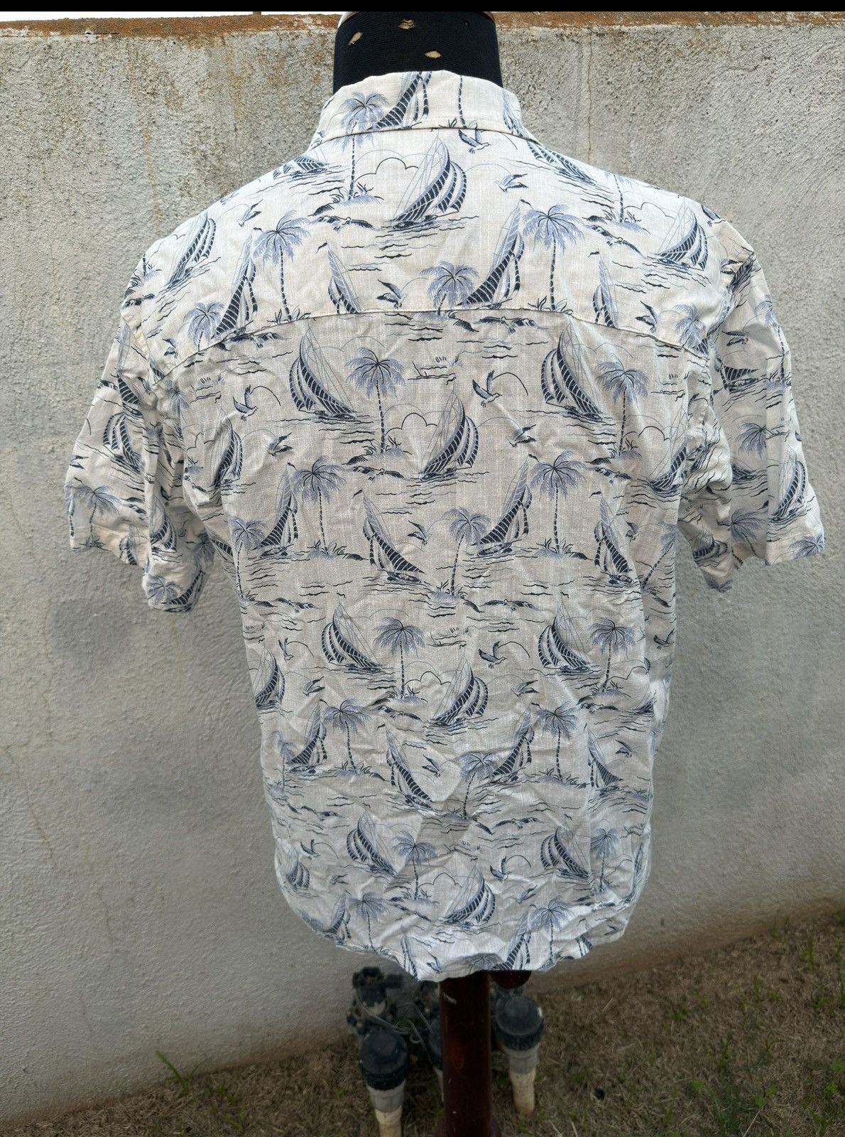 Reyn Spooner PreOwned Reyn Spooner X Uniqlo White/Blue Hawaiian Men's M Size US M / EU 48-50 / 2 - 2 Thumbnail