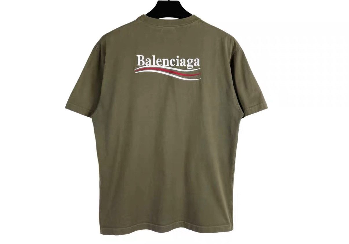 Balenciaga Balenciaga Embroidered Wave Logo Short Sleeve T‑shirt J31 Size US XS / EU 42 / 0 - 2 Thumbnail