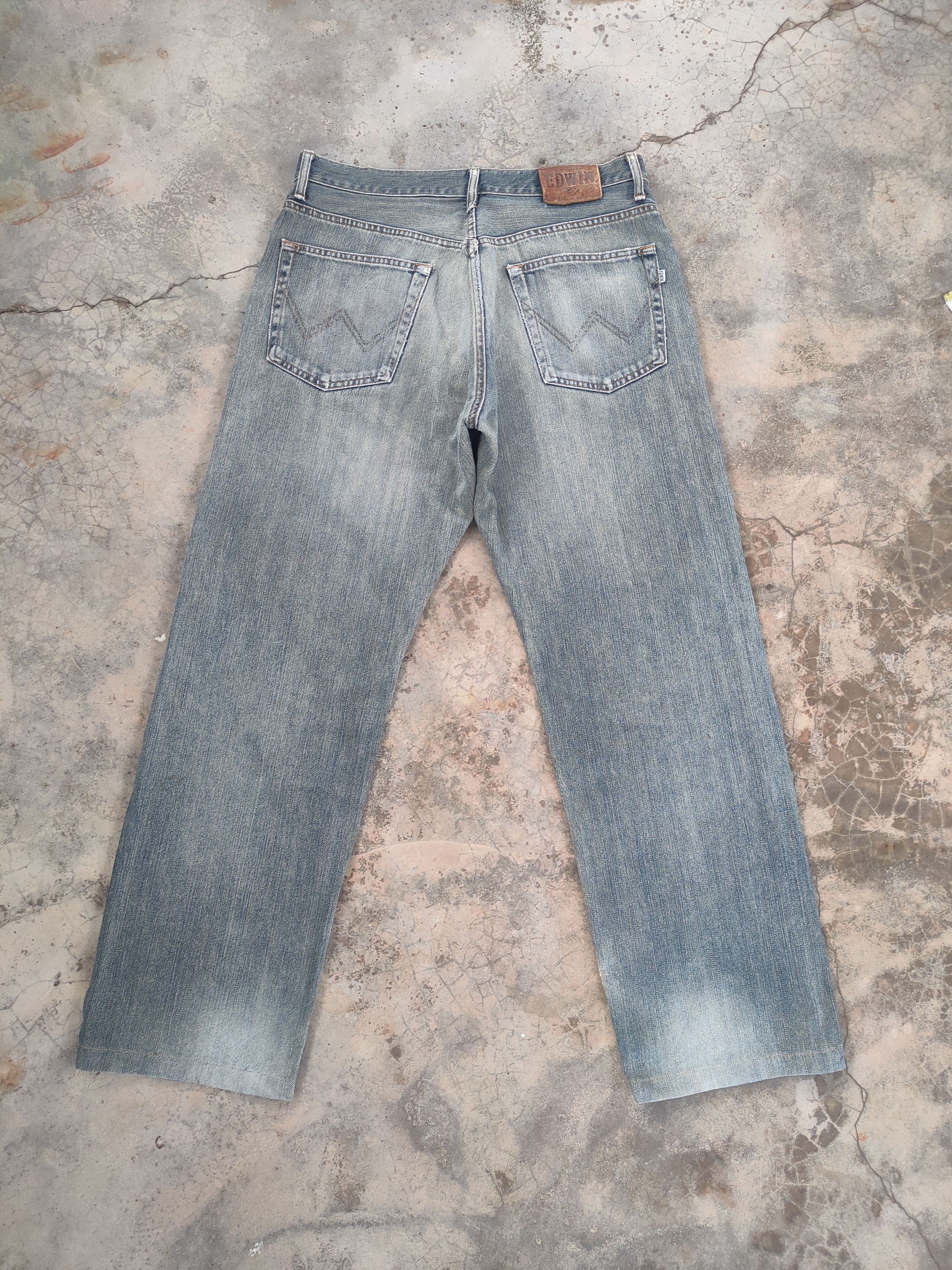 Edwin × Jean × Vintage W35 VINTAGE EDWIN FADED RIPPED DISTRESSED JEANS PANTS Size US 35 - 9 Thumbnail