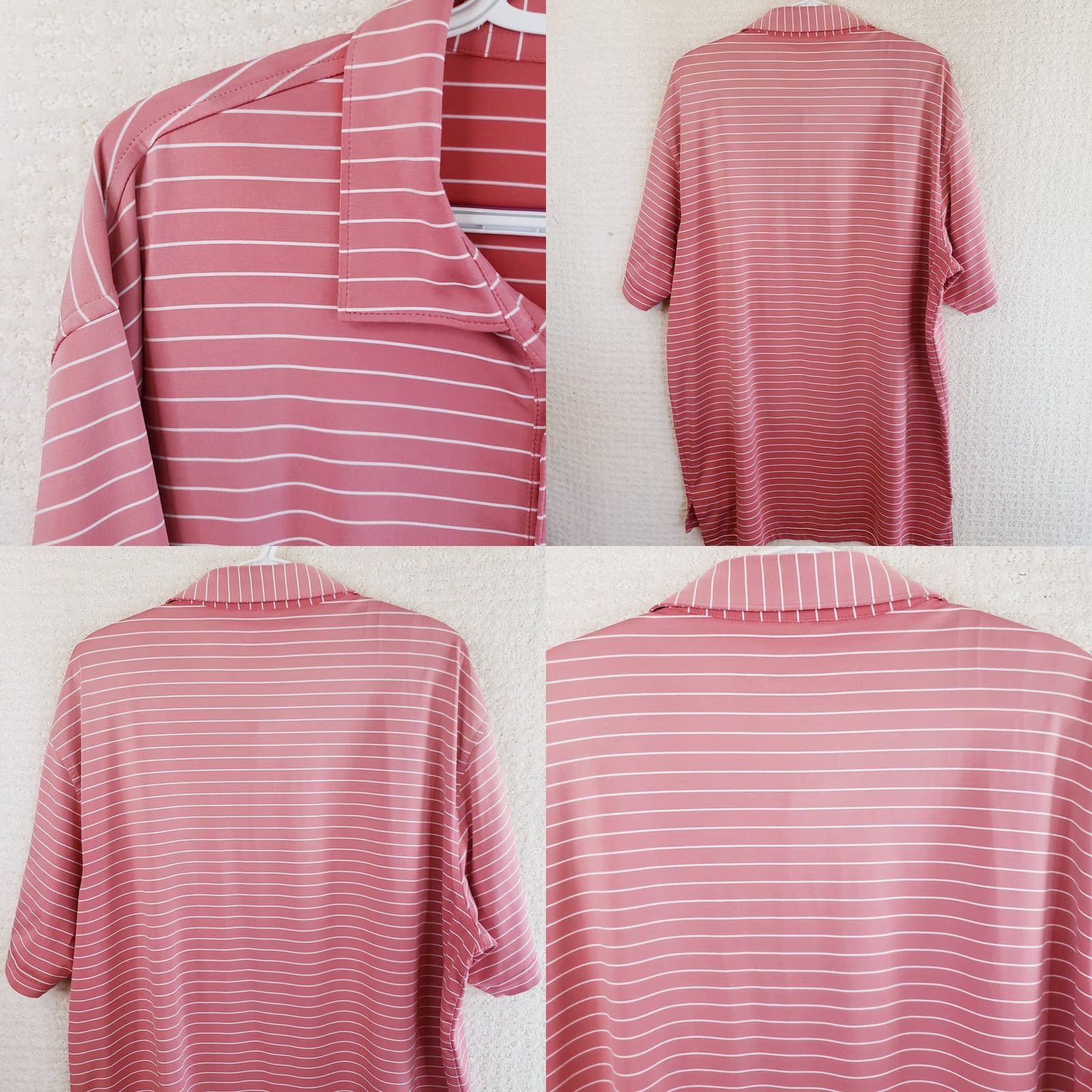 Peter Millar Peter Millar Summer Comfort Polo Shirt Mens XL Pink Striped SS Golf Whisper Rock Size US XL / EU 56 / 4 - 8 Thumbnail