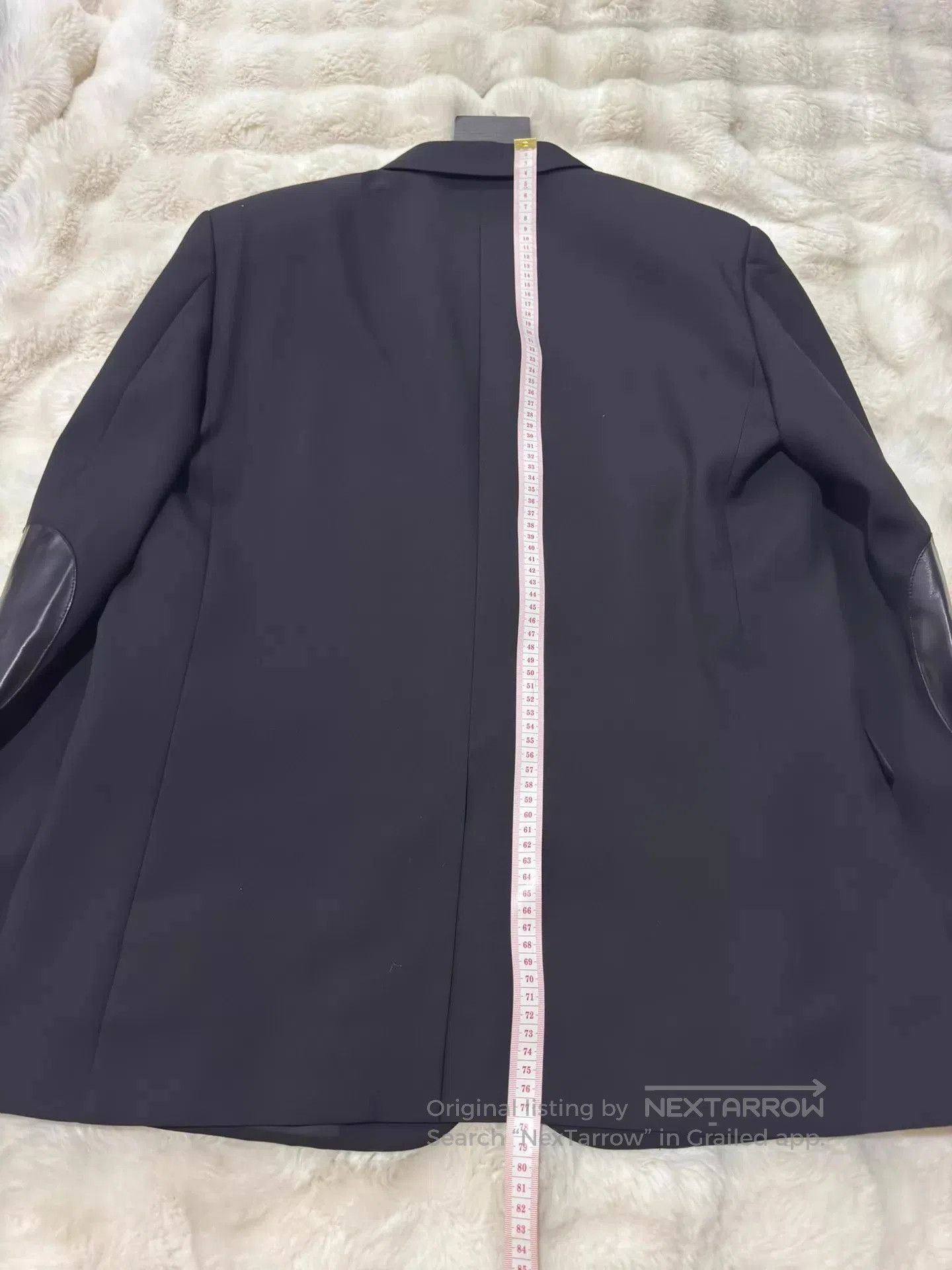 Saint Laurent Paris Black Blazer with Leather Elbow Patches - XL. Size US XL / EU 56 / 4 - 8 Thumbnail
