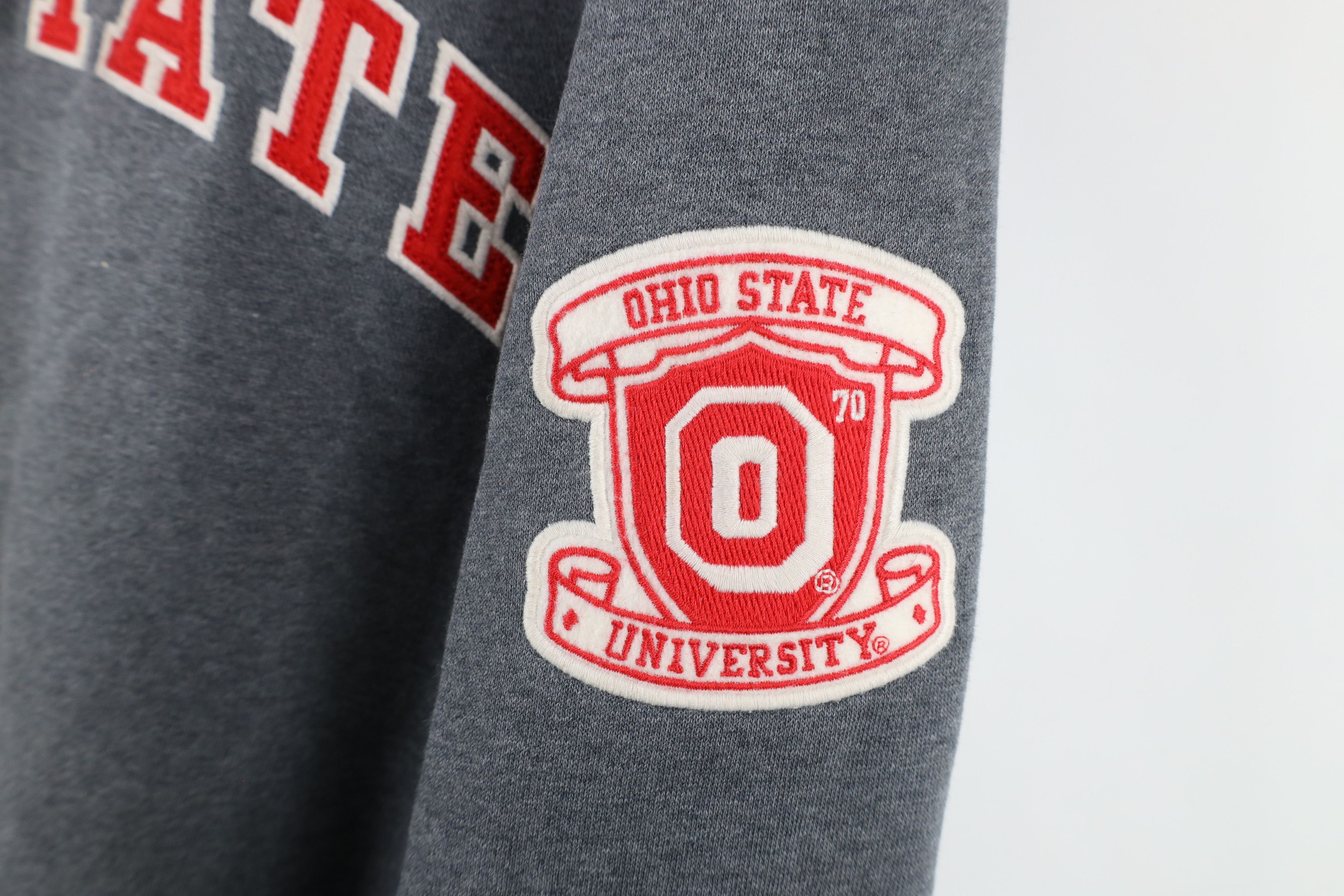 Nike × Vintage Vintage Nike Spell Out Ohio State University Full Zip Hoodie Size US XL / EU 56 / 4 - 4 Thumbnail