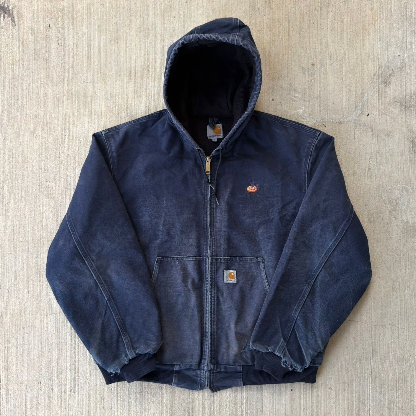 Carhartt × Vintage Vintage Navy 90s Carhartt J120 Boxy Hooded