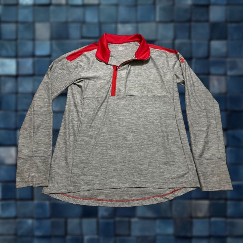 Under Armour Under Armour Womens Shirt Small Gray Long Sleeve 1/4 Zip Activewear Size S / US 4 / IT 40 - 1 Thumbnail