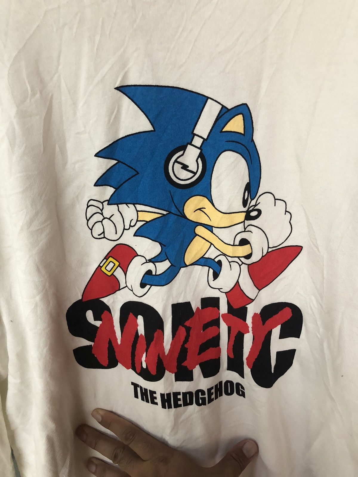 Anime Vintage Sonic The Hedgehog Action Adventure Comedy Film Tee Size US M / EU 48-50 / 2 - 2 Thumbnail