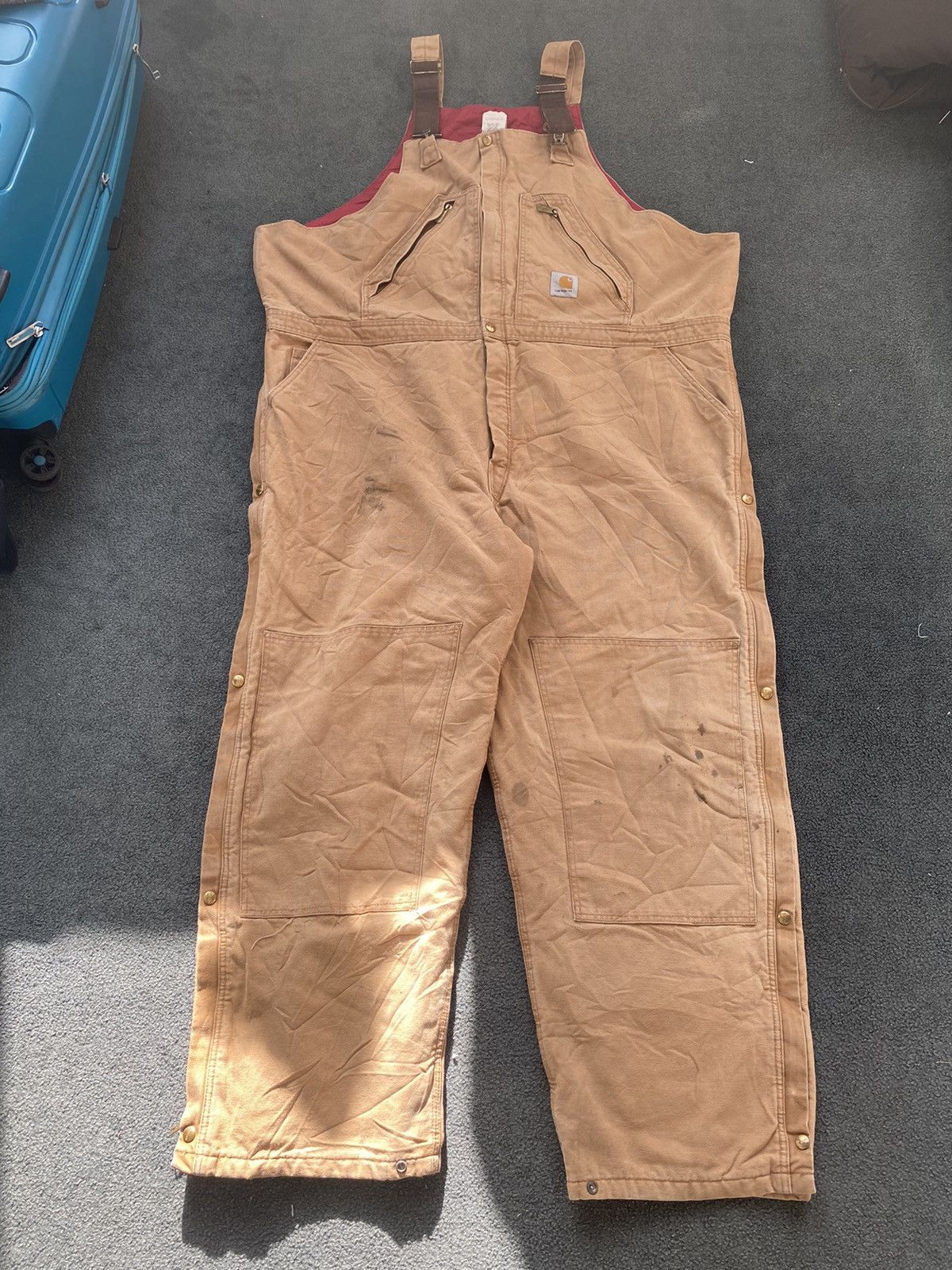 Carhartt × Vintage VINTAGE 1996 CARHARTT LINNED BIBOVERALL Size US 44 / EU 60 - 1 Thumbnail