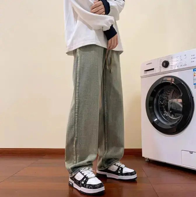 Japanese Brand Retro washed straight leg jeans Size US 32 / EU 48 - 1 Thumbnail