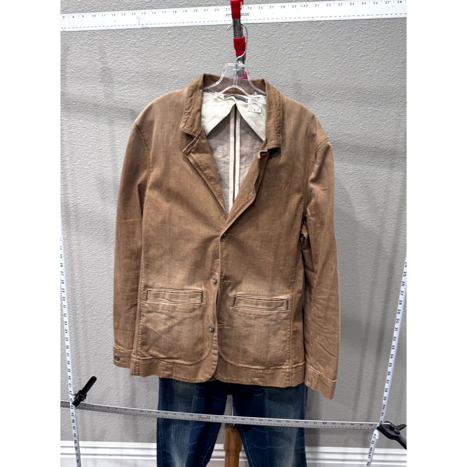 Denime Levis Silver Tab Tan Denim Jacket Coat Small S Blazer Men XS? Size US S / EU 44-46 / 1 - 2 Thumbnail
