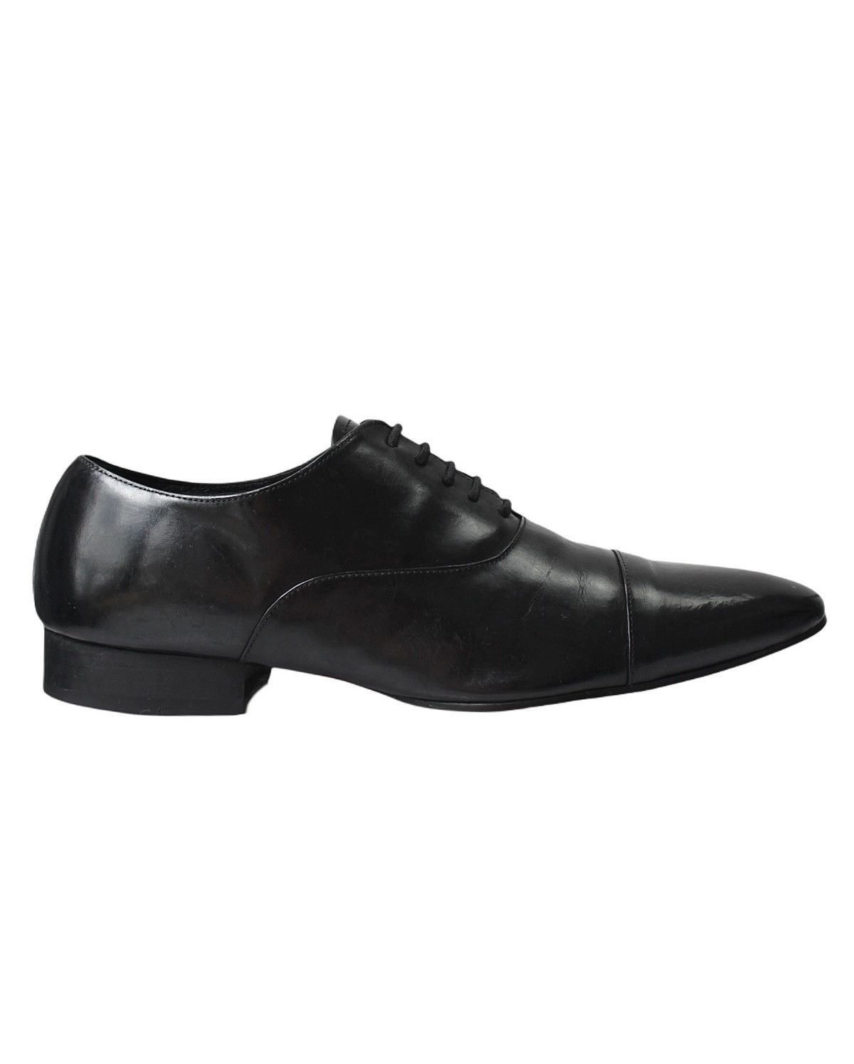Designer × Japanese Brand CJ HOMME BY 2000 BLACK LEATHER CAPTOE OXFORDS Size US 7 / EU 40 - 4 Thumbnail