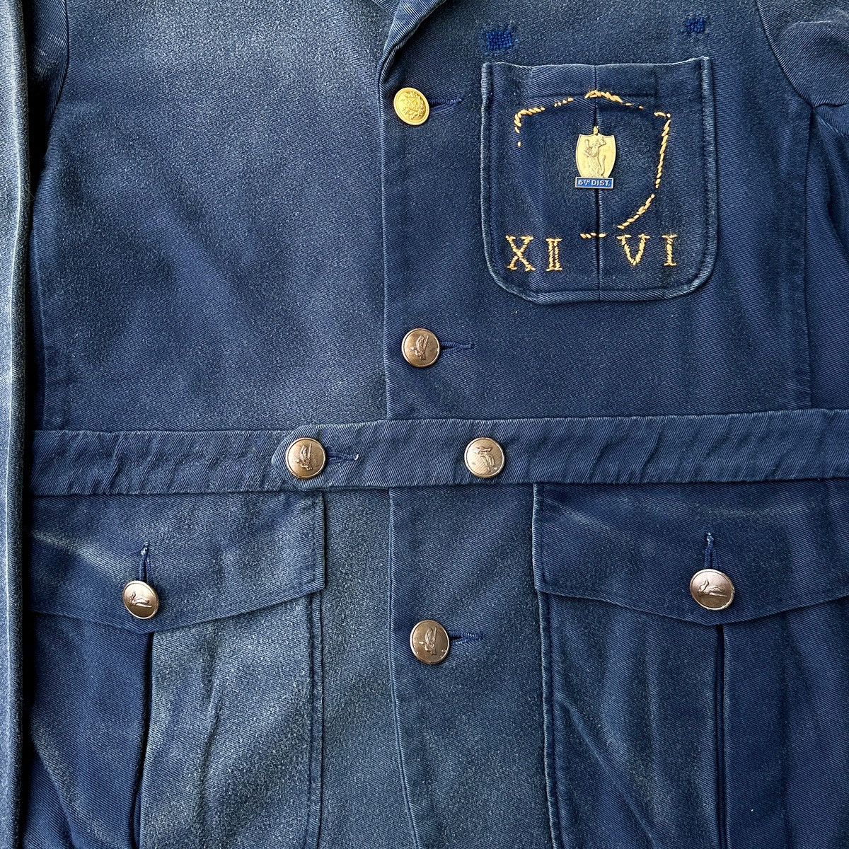 Kapital Napoleon Navy Blazer Cardigan French chore coat sweat jacket Size US L / EU 52-54 / 3 - 4 Thumbnail