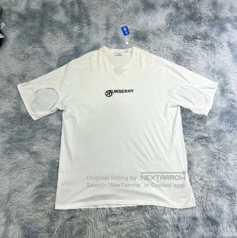 Burberry White Men's T-Shirt XXL Size.