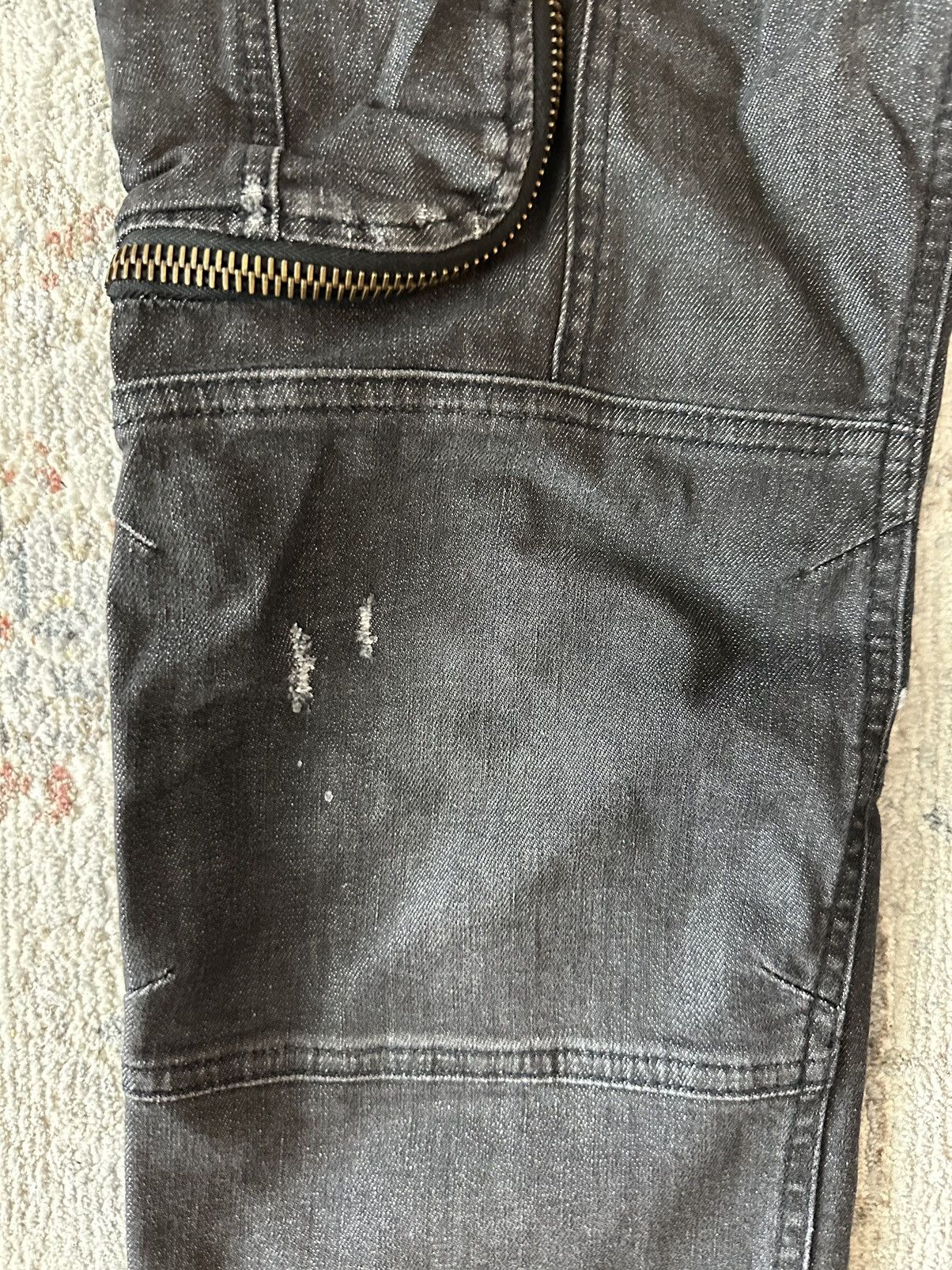 Faith Connexion BLACK OVERSIZED POCKET CARGO DENIM JEANS Size US 32 / EU 48 - 9 Thumbnail