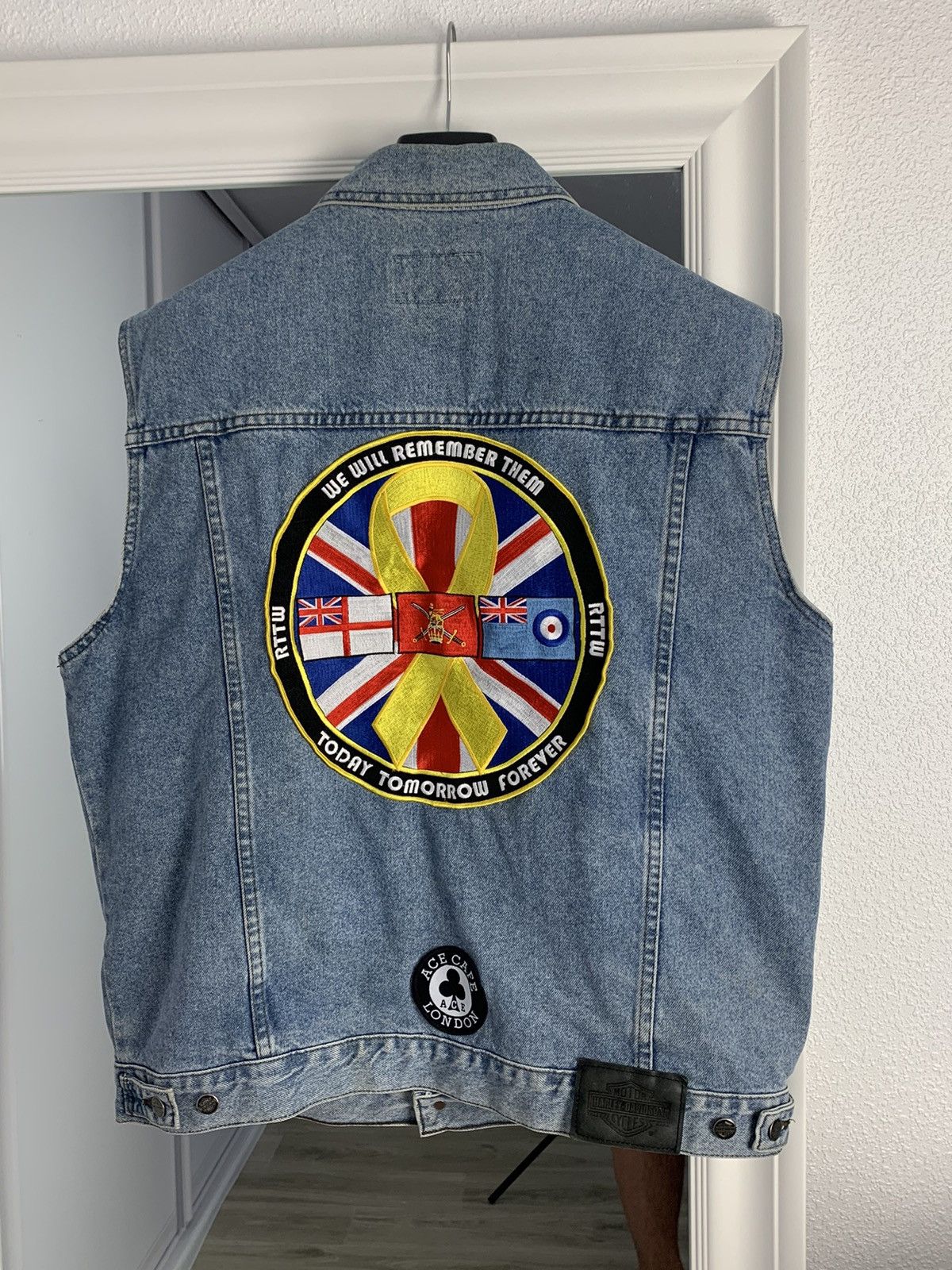 Harley Davidson Harley Davidson Denim Vest Racing Moto Vest Biker logo Size US XL / EU 56 / 4 - 1 Thumbnail