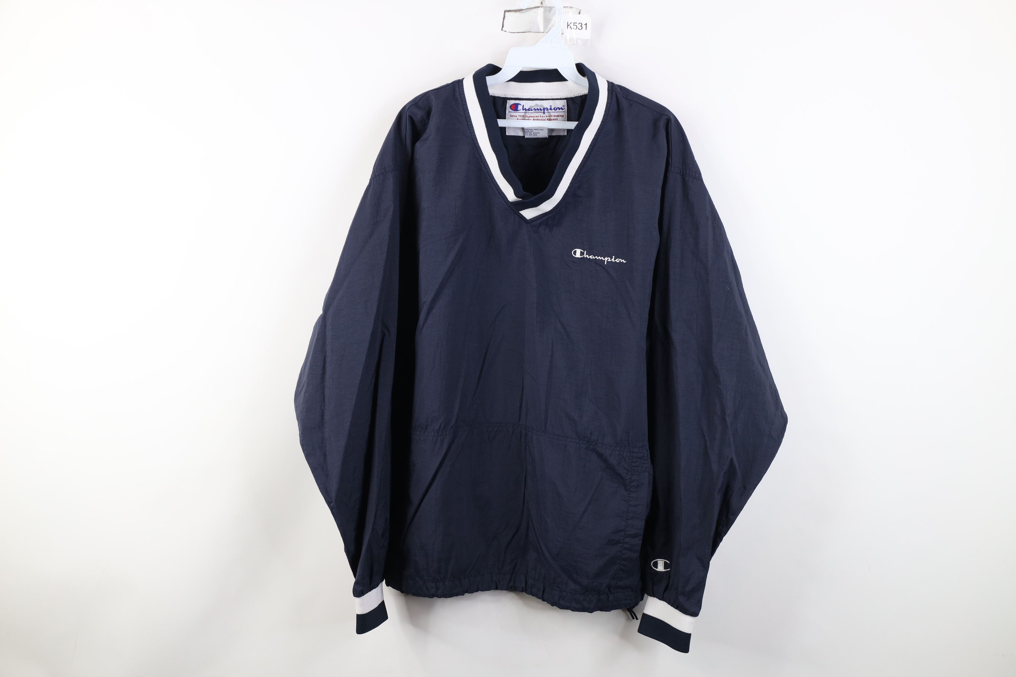 Champion Vintage 90s Champion Pullover Windbreaker Jacket Blue Size US M / EU 48-50 / 2 - 1 Thumbnail
