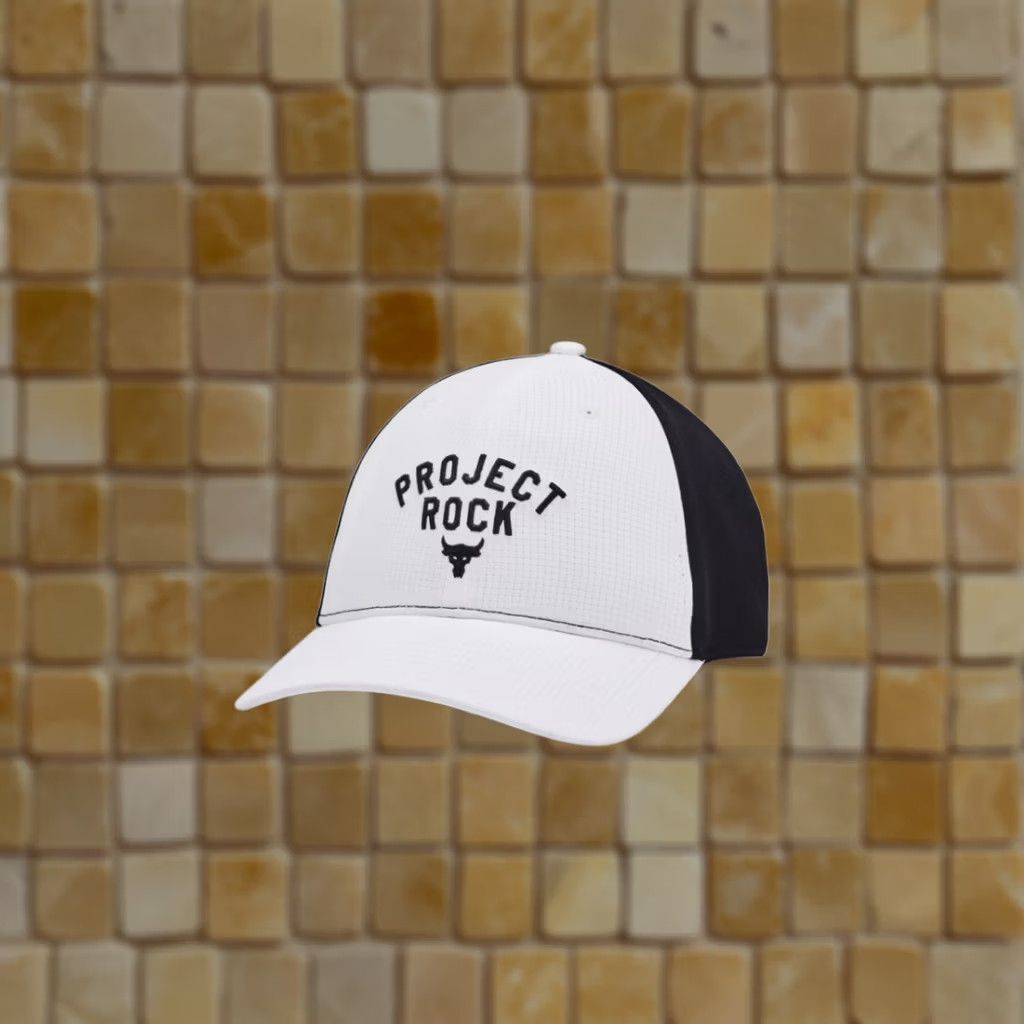 Under Armour UNDER ARMOUR Project Rock Hat Mens White Black OSFM Knit Polyester Adjustable, Breathable, Solid, Rock Theme, Vietnam, 1369815 Size ONE SIZE - 1 Preview