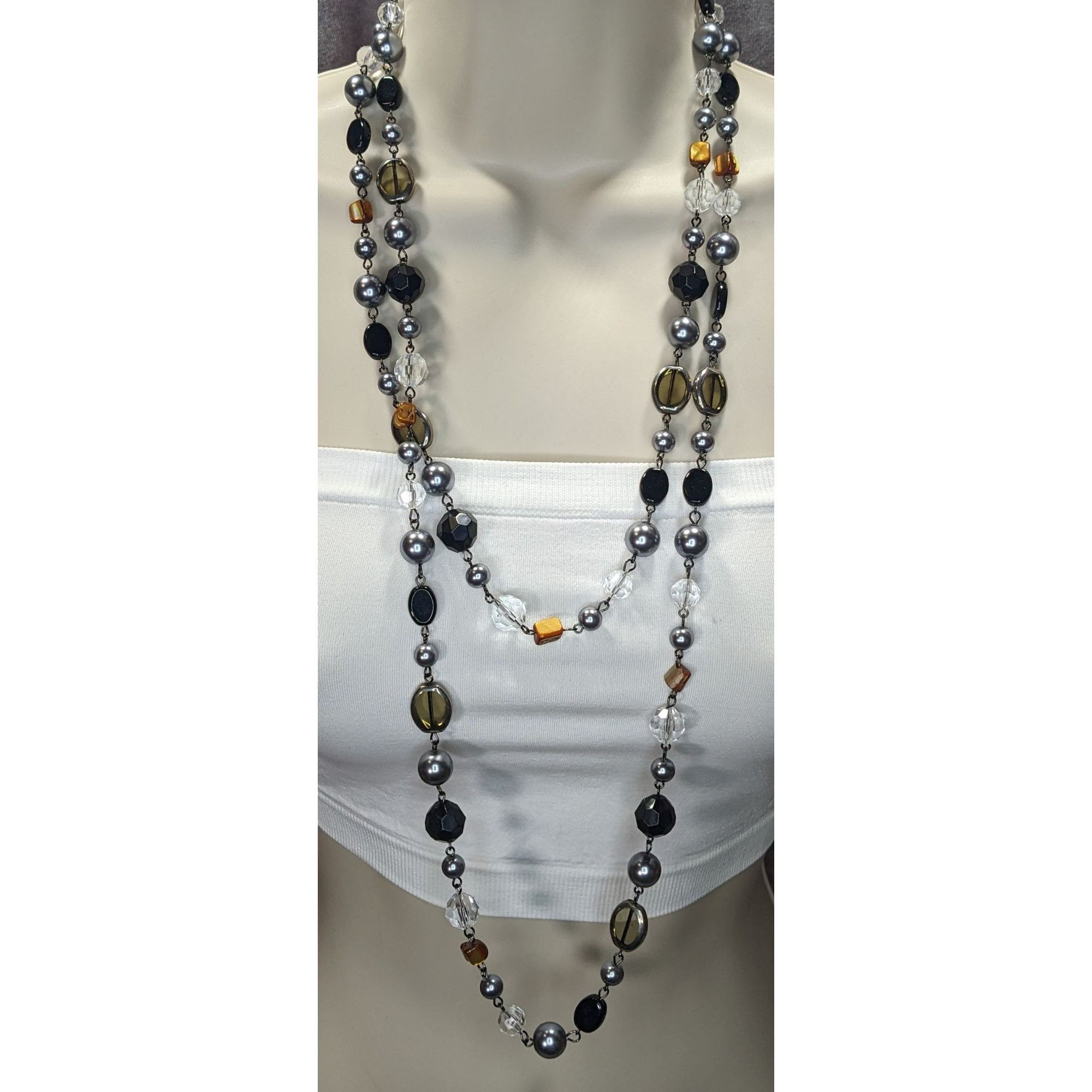 Other Premier Designs Vintae Beaded Multi-Stone Necklace With Glas Size ONE SIZE - 5 Thumbnail