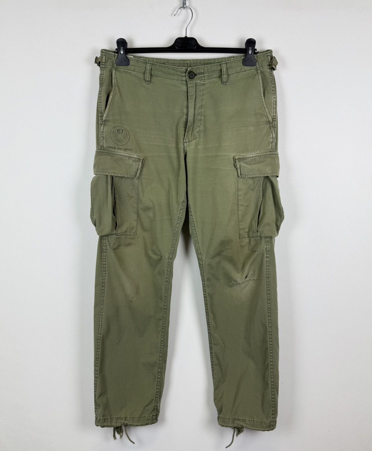 Denim & Supply Ralph Lauren Denim & Supply Ralph Lauren Cargo Pants Khaki Green US Army Size US 33 - 1 Thumbnail