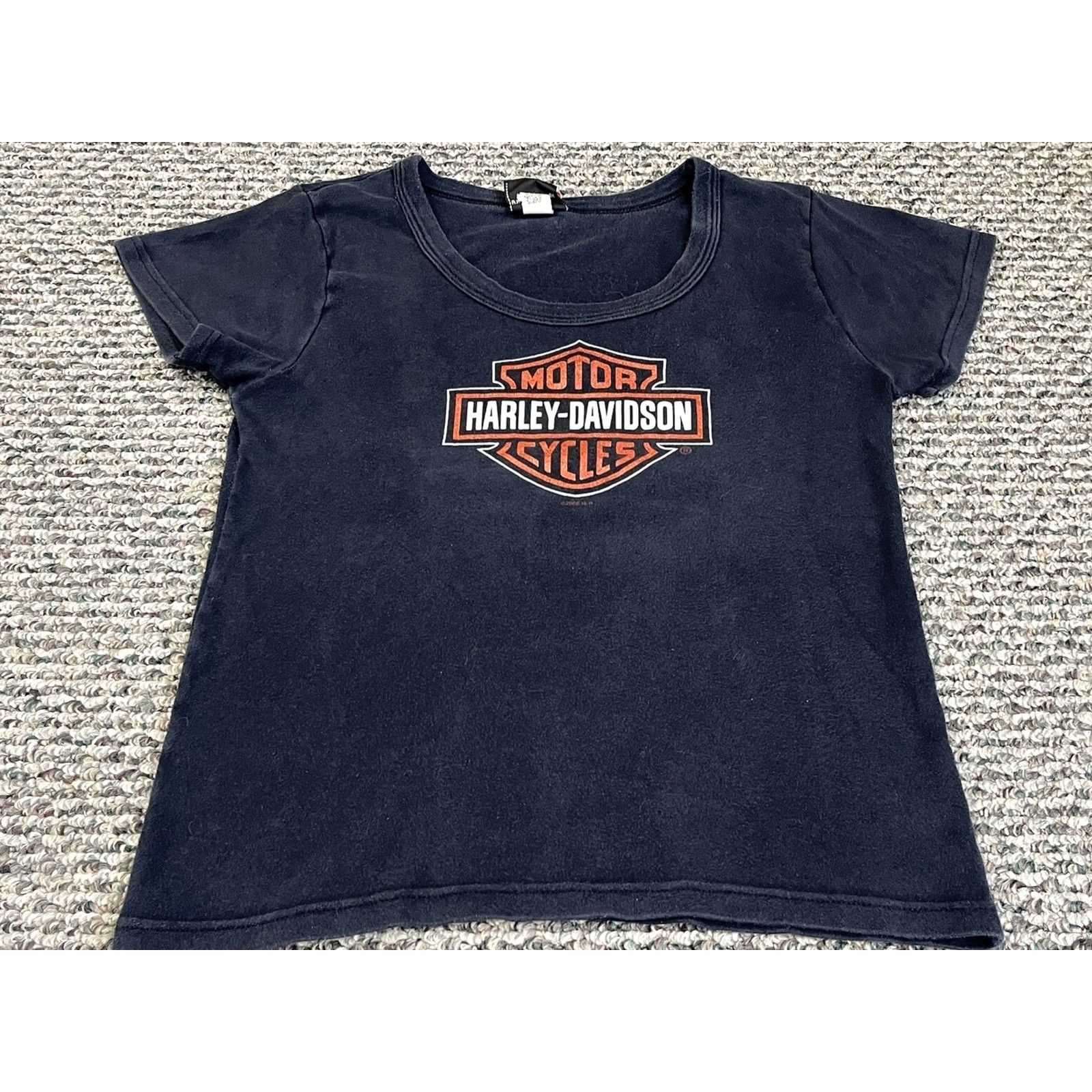 Harley Davidson VINTAGE Harley Davidson Shirt Womans L Black Motorcycle Riding Pennsylvania Short Sleeve Size L / US 10 / IT 46 - 2 Thumbnail