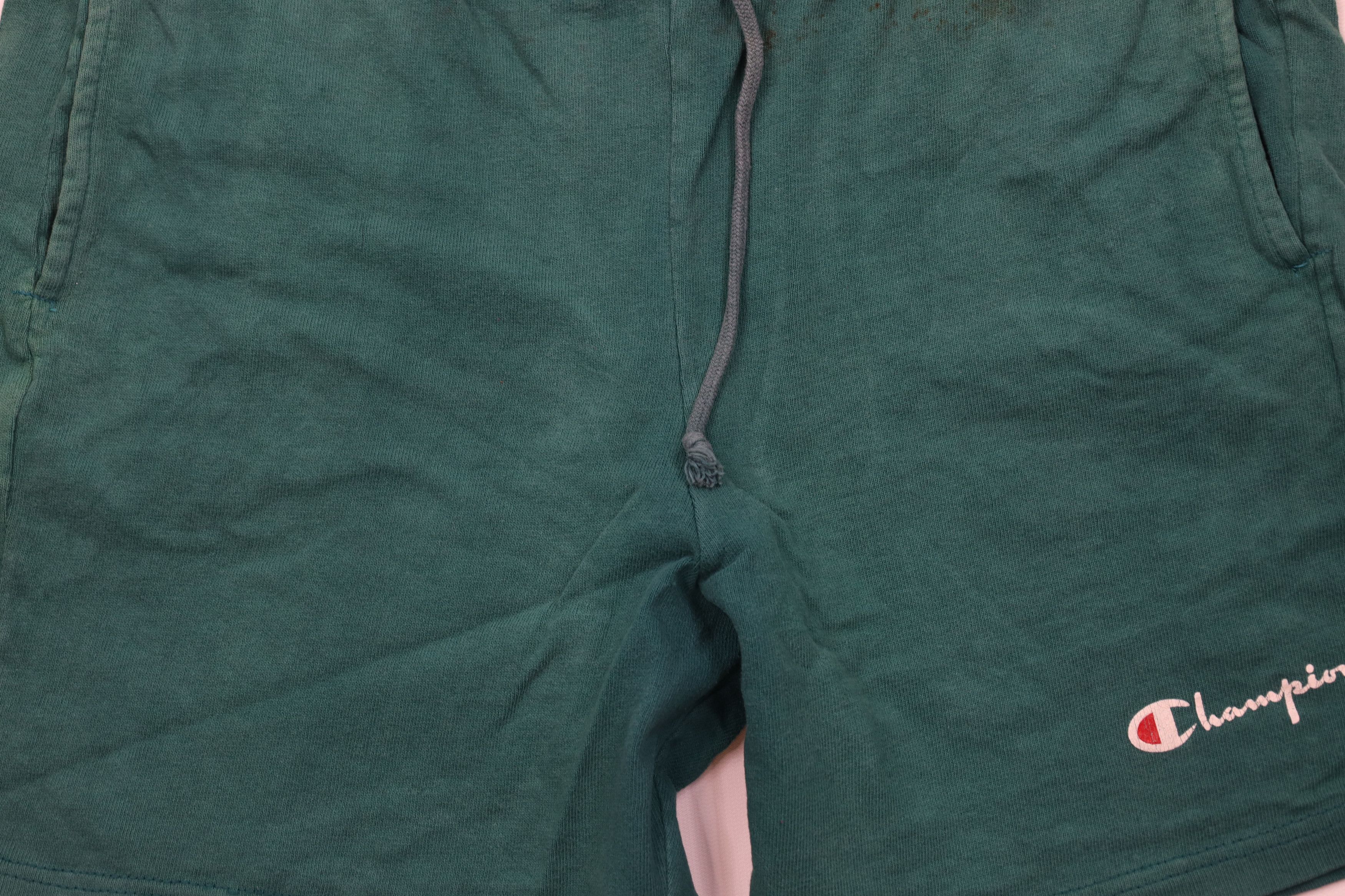 Champion Vintage 90s Champion Above Knee Shorts Green Cotton USA Size US 32 / EU 48 - 3 Thumbnail