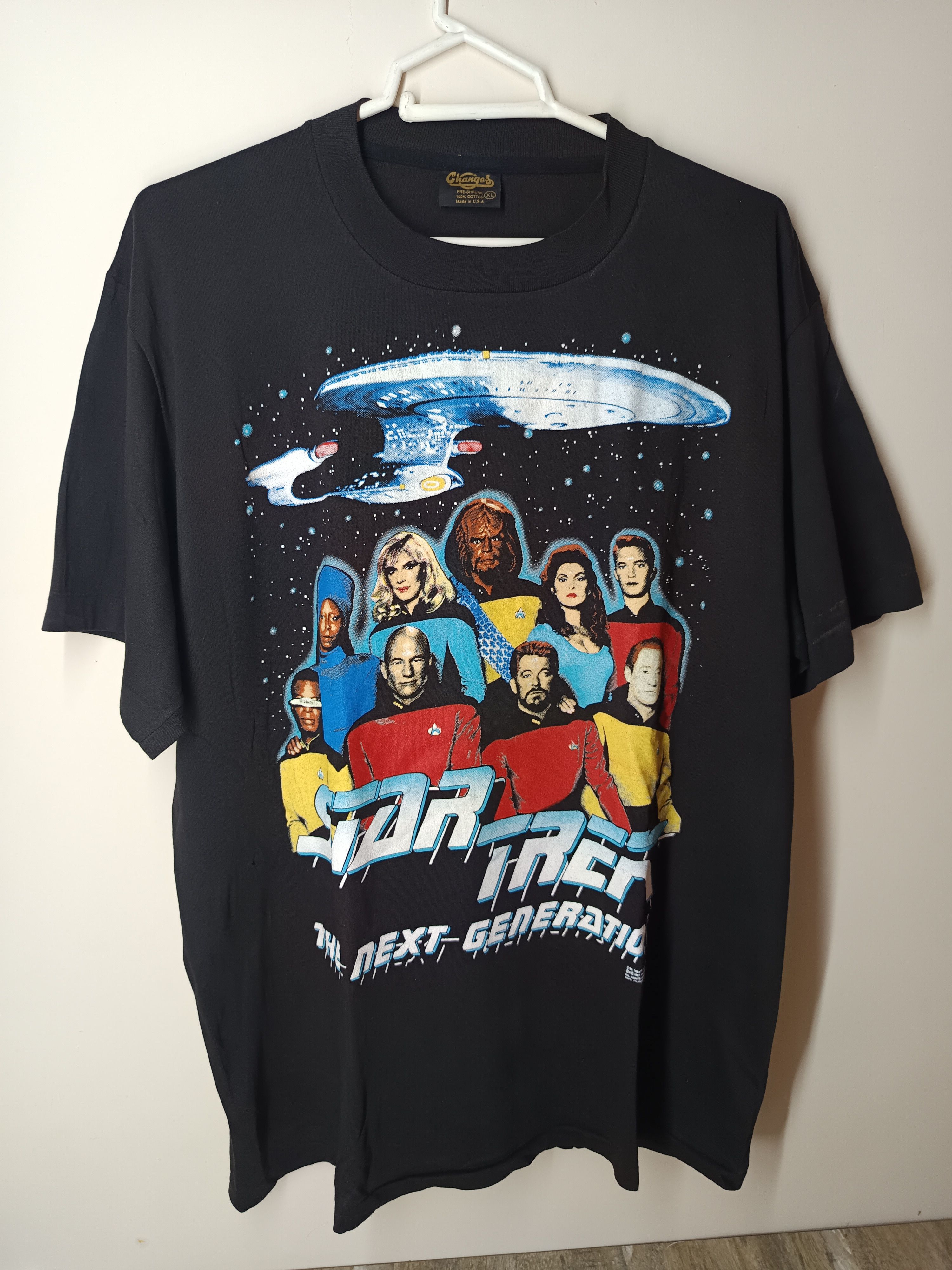 Vintage Vintage Star trek The next generation t shirt single stitch Size US XL / EU 56 / 4 - 1 Thumbnail