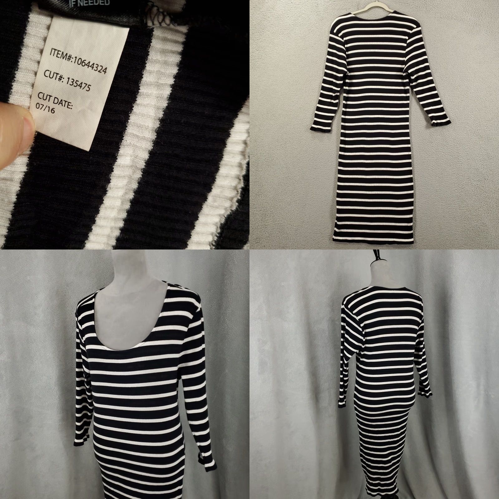 Torrid Torrid Dress Womens 2X White Striped Ribbed Bodycon Knit Midi Dress Pullover Cap Sleeve Scoop Neck Casual Party/Cocktail Nautical Classic 2X Womens Size XXL / US 16-18 / IT 52-54 - 8 Thumbnail