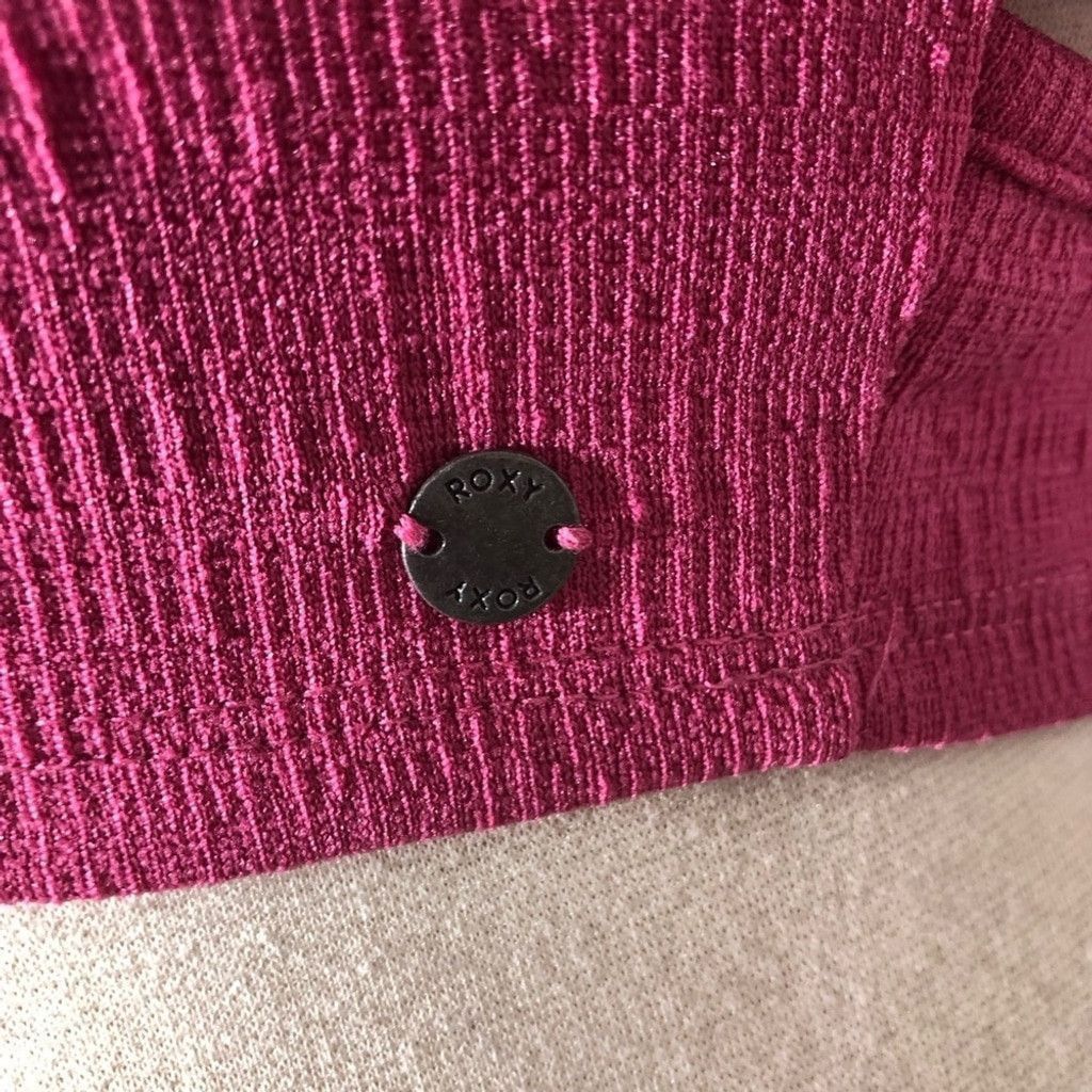 Vintage Y2K Roxy Crop Top Cut-Out Back Pull-On Soft Hot Pink sz XL Size XL / US 12-14 / IT 48-50 - 11 Thumbnail