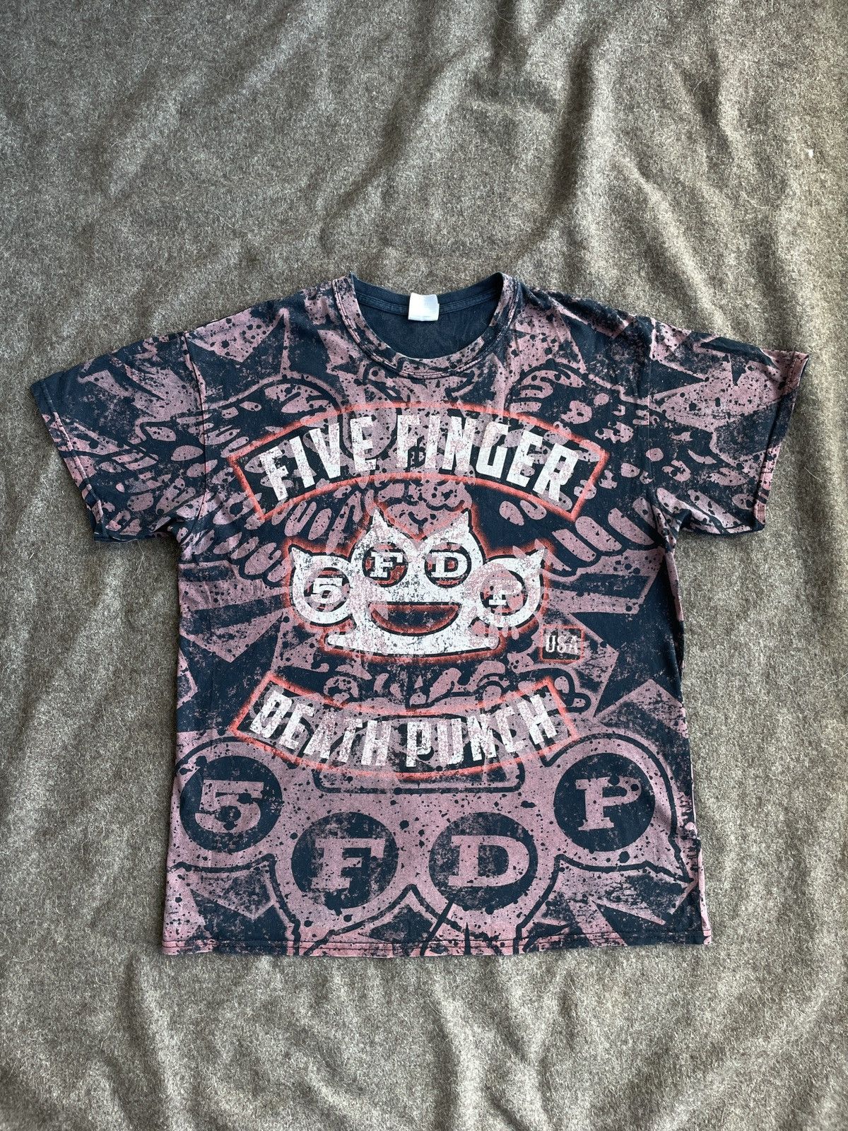 Gildan Five Finger Death Punch Merch Full Printed T-Shirt Size US L / EU 52-54 / 3 - 1 Thumbnail
