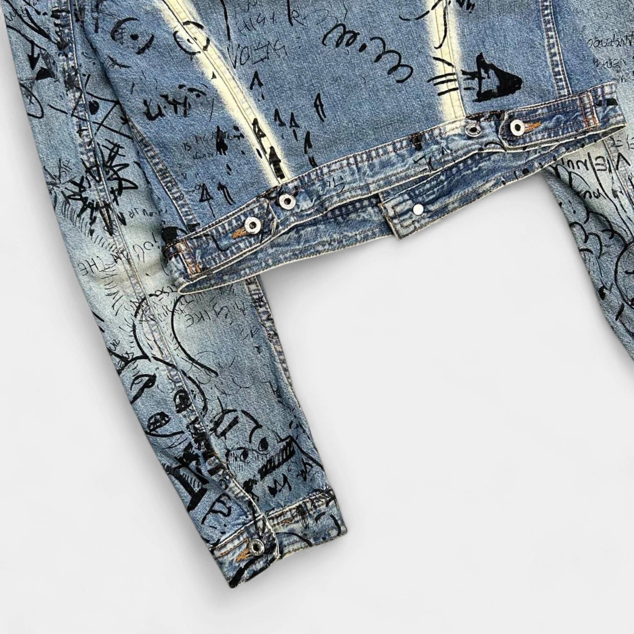 Dolce & Gabbana Dolce & Gabbana 2000s Denim Scribble Denim Jacket Size US XS / EU 42 / 0 - 7 Thumbnail