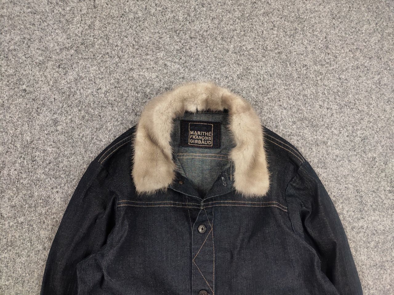 Marithe + Francois Girbaud Marithe Francois Girbaud Vintage Denim Pocket fur Jacket Size M / US 6-8 / IT 42-44 - 4 Thumbnail