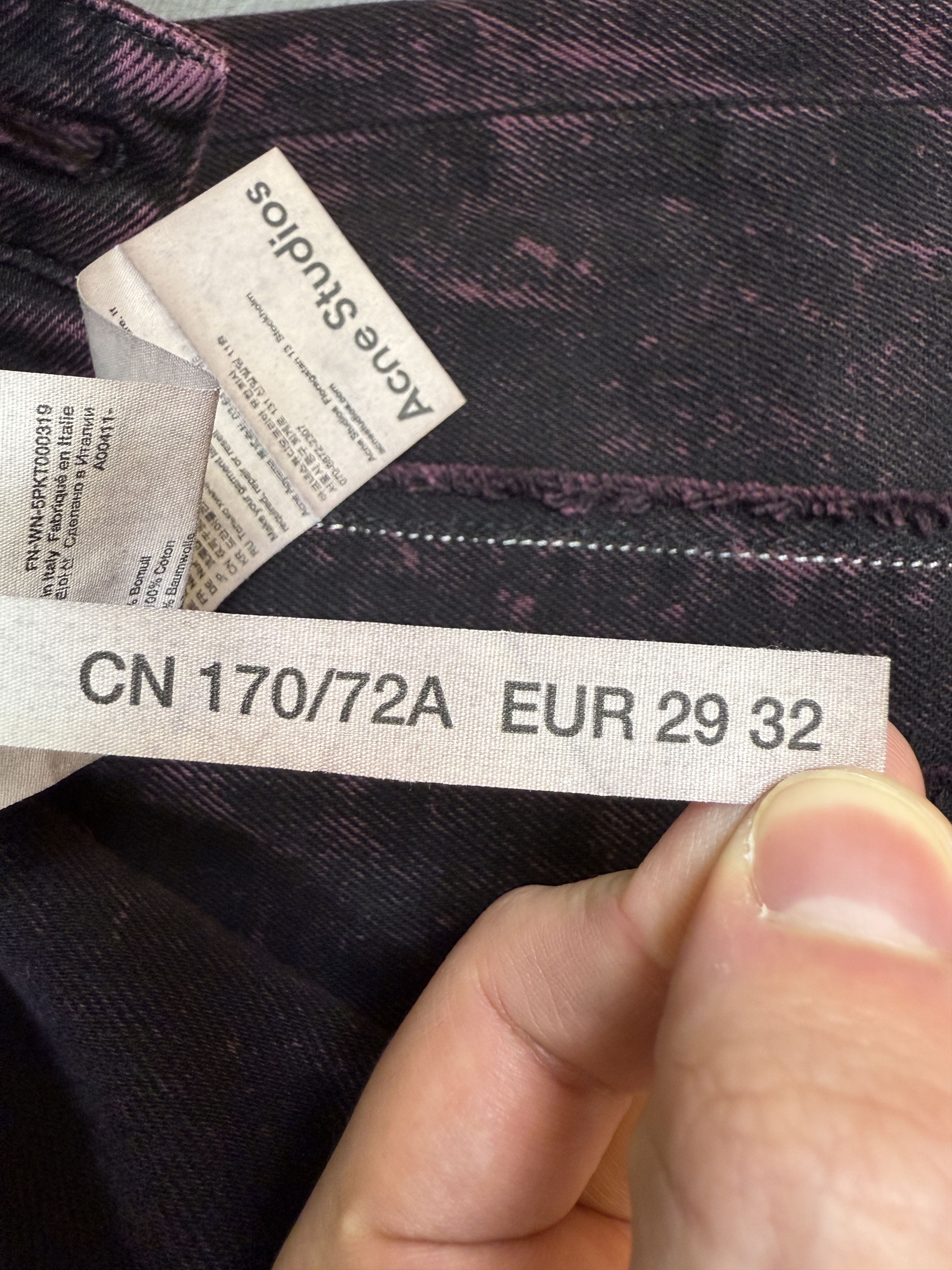 Acne Studios $950 Acne Studios Loose Fit Distressed Striped Jeans Size 29" - 9 Thumbnail