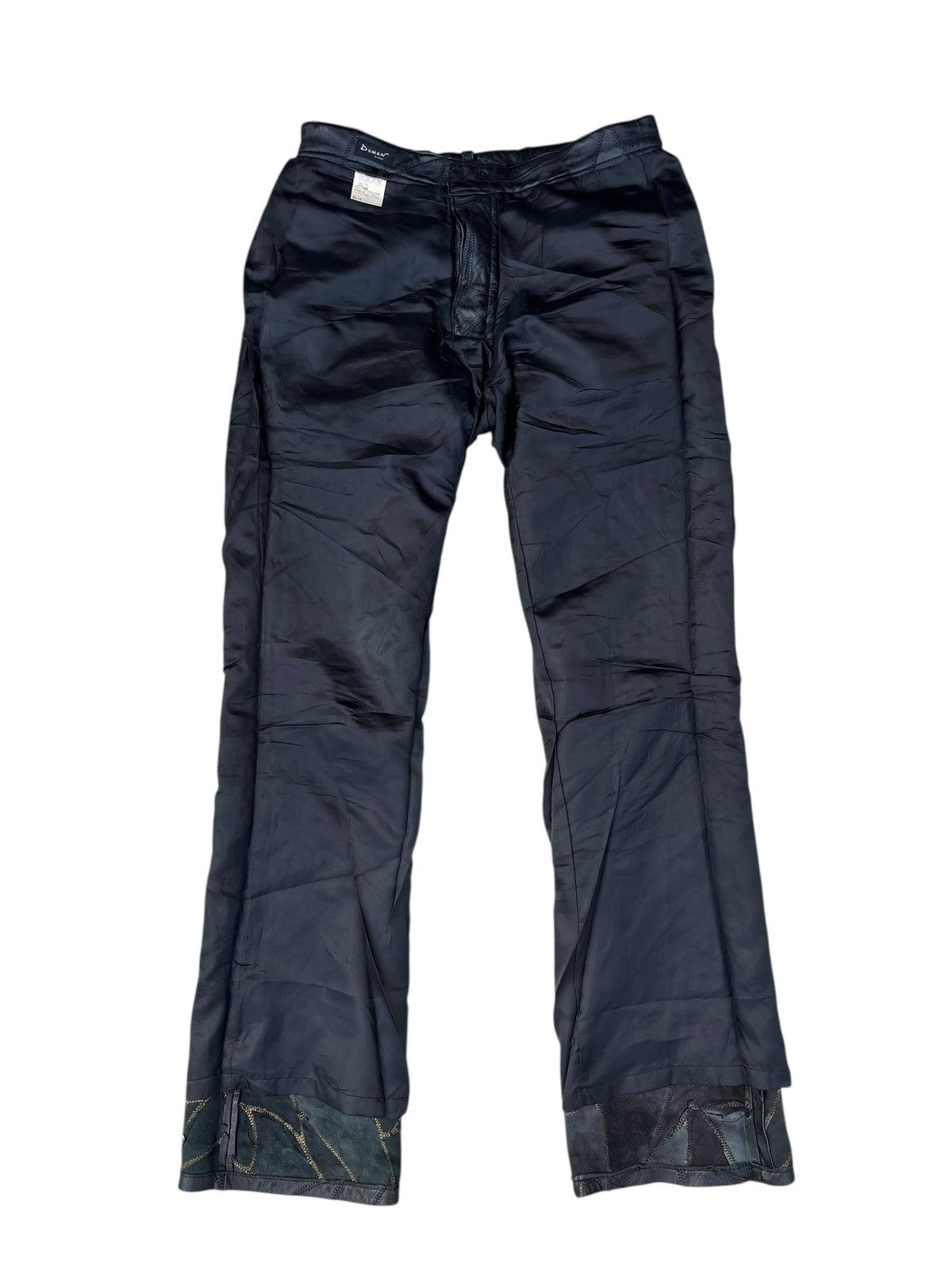 Leather Vintage DOMON HOMME Japan Patchwork Sheepskin Leather Jeans Size US 29 - 22 Thumbnail