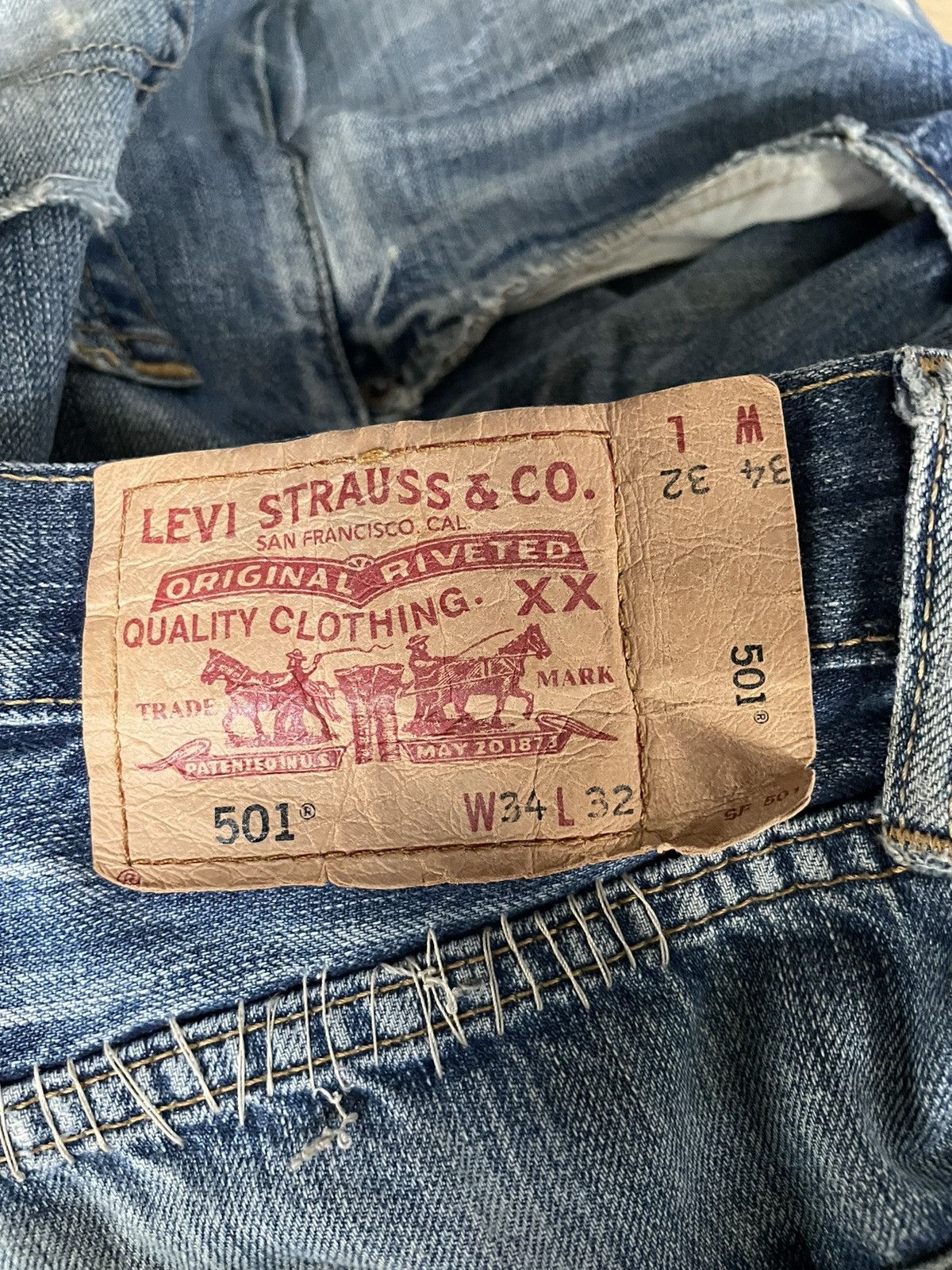 Levi's × Levi's Vintage Clothing Vintage Levi’s 501 Distressed Grunge Denim Jeans Size US 34 / EU 50 - 18 Thumbnail