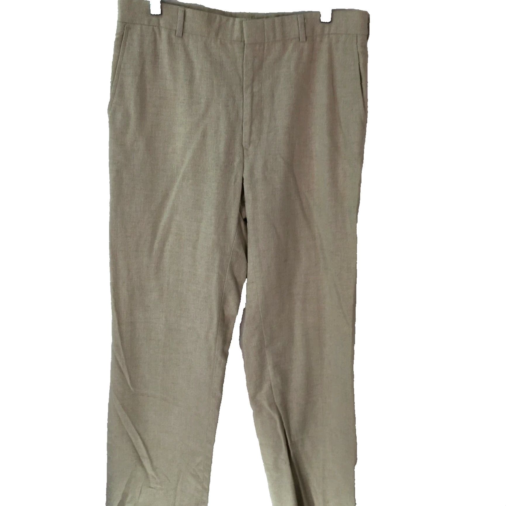 Vintage VINTAGE Andhurst Mens Casual Regular Pleated Beige Straight Dress pants 34X33 Size US 34 / EU 50 - 2 Thumbnail