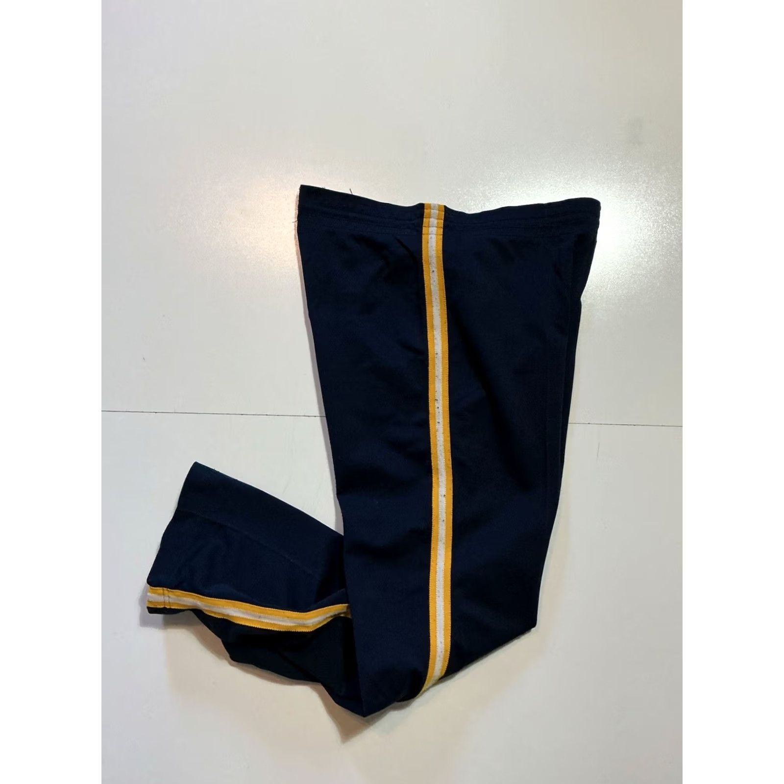 Champion VINTAGE Champion Track Pants Nylon Striped Navy Blue Made In USA Sz S Men Athletic Size US 29 - 3 Thumbnail