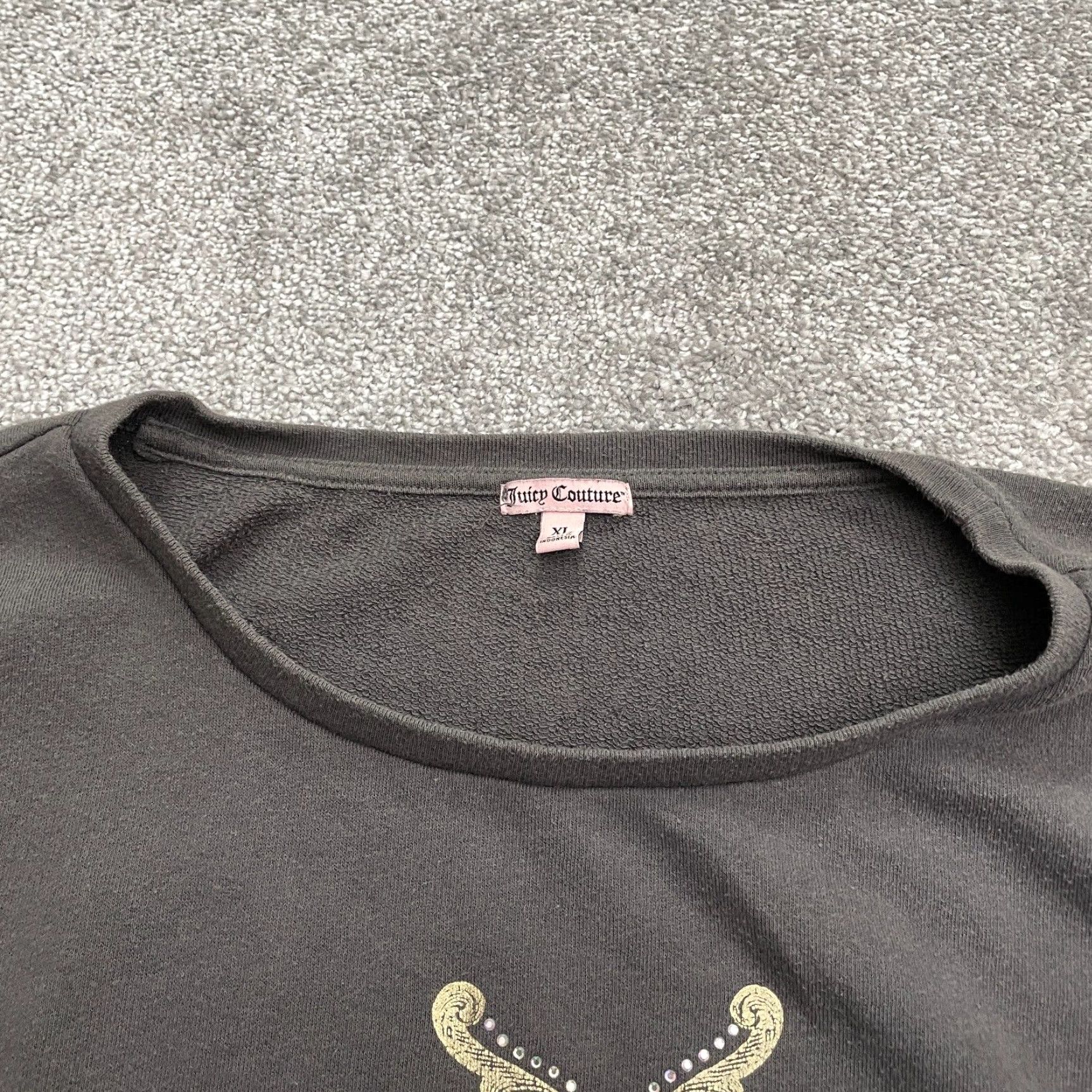 Juicy Couture Juicy Couture Sweatshirt Womens XL Brown Pullover Graphic Round Neck Casual Size XL / US 12-14 / IT 48-50 - 4 Thumbnail