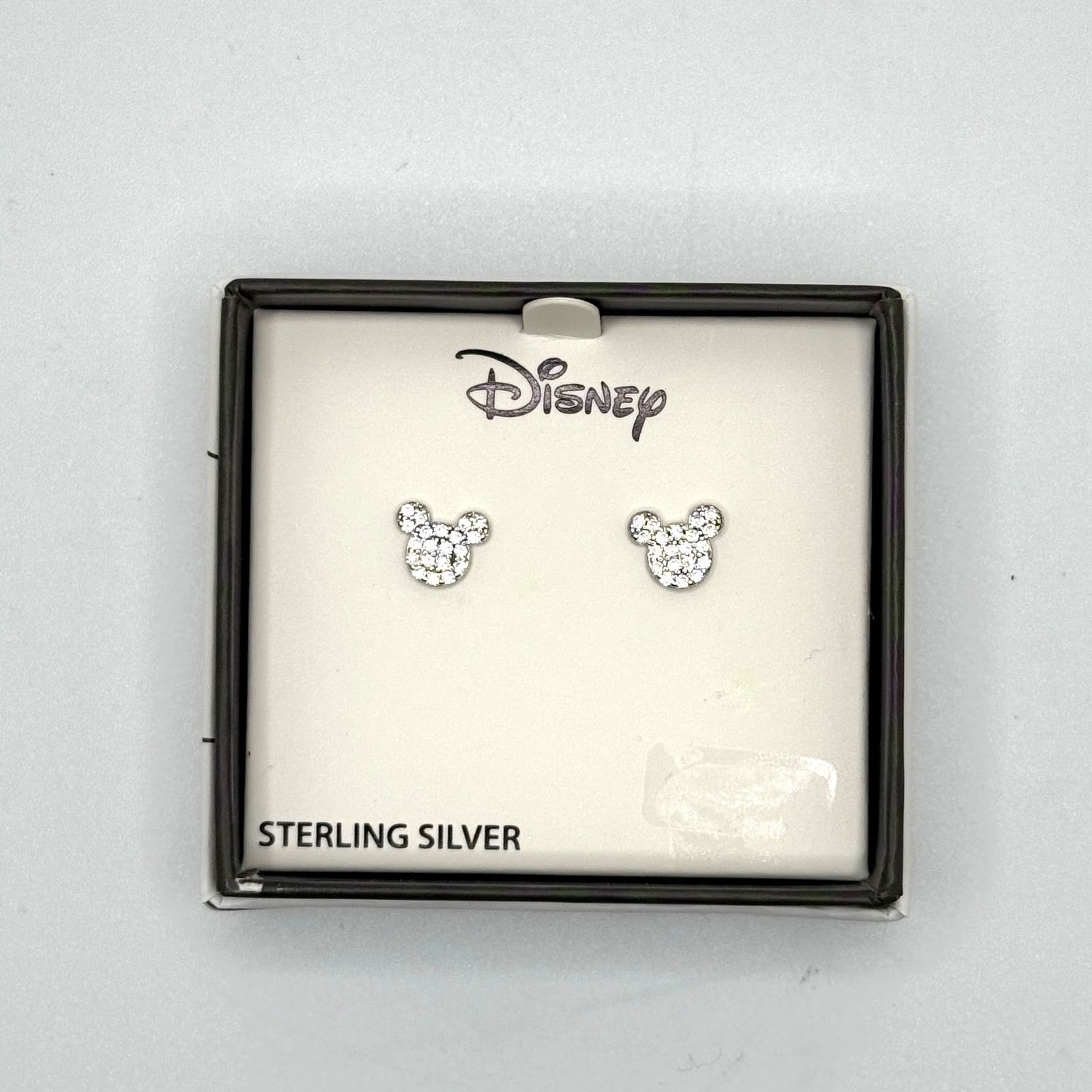 Disney NEW Cubic Zirconia Sterling Silver Mickey Mouse Earrings Size ONE SIZE - 1 Thumbnail