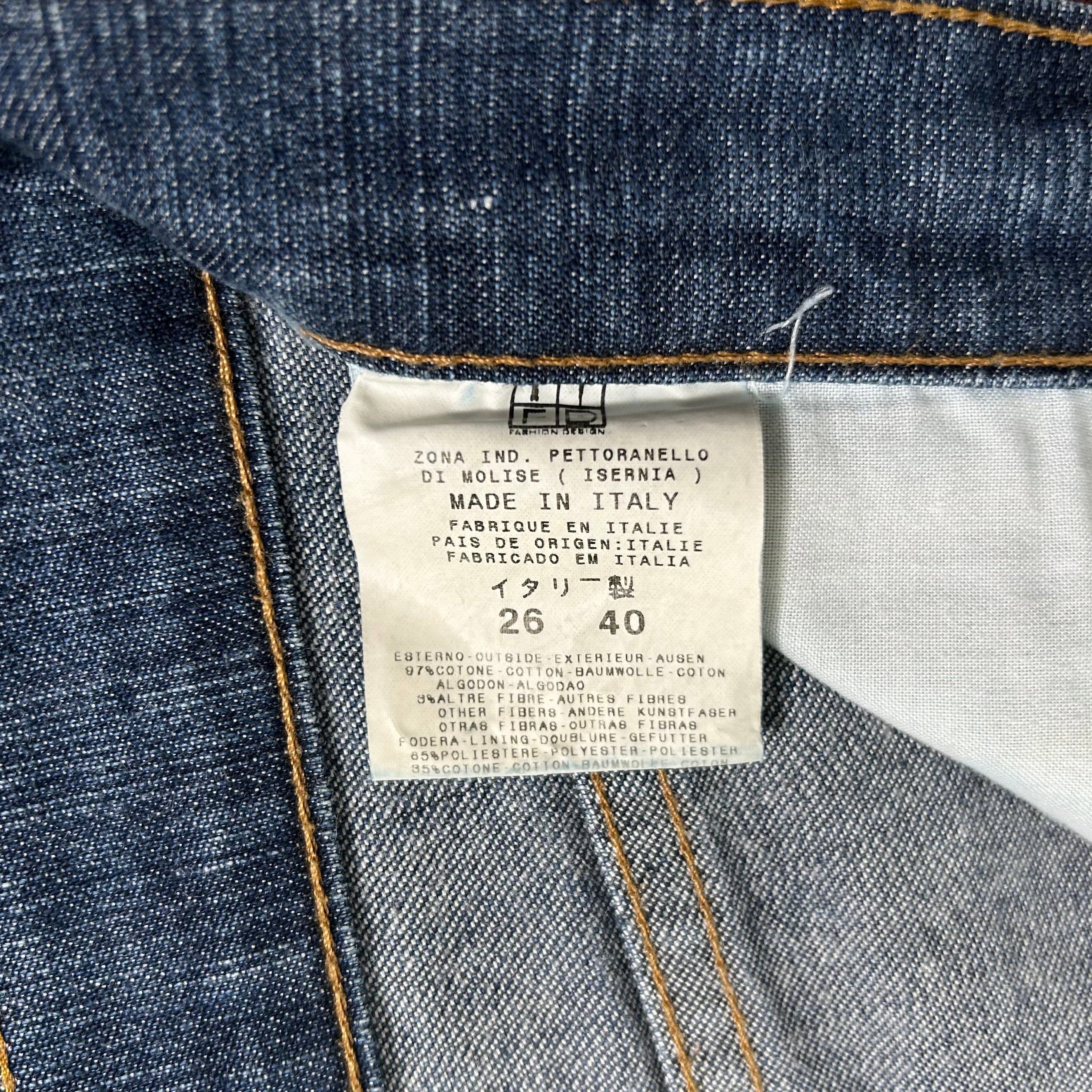 Roberto Cavalli Just Cavalli 2000s Denim Flared "Graffiti" Jeans Size 26" / US 2 / IT 38 - 6 Thumbnail
