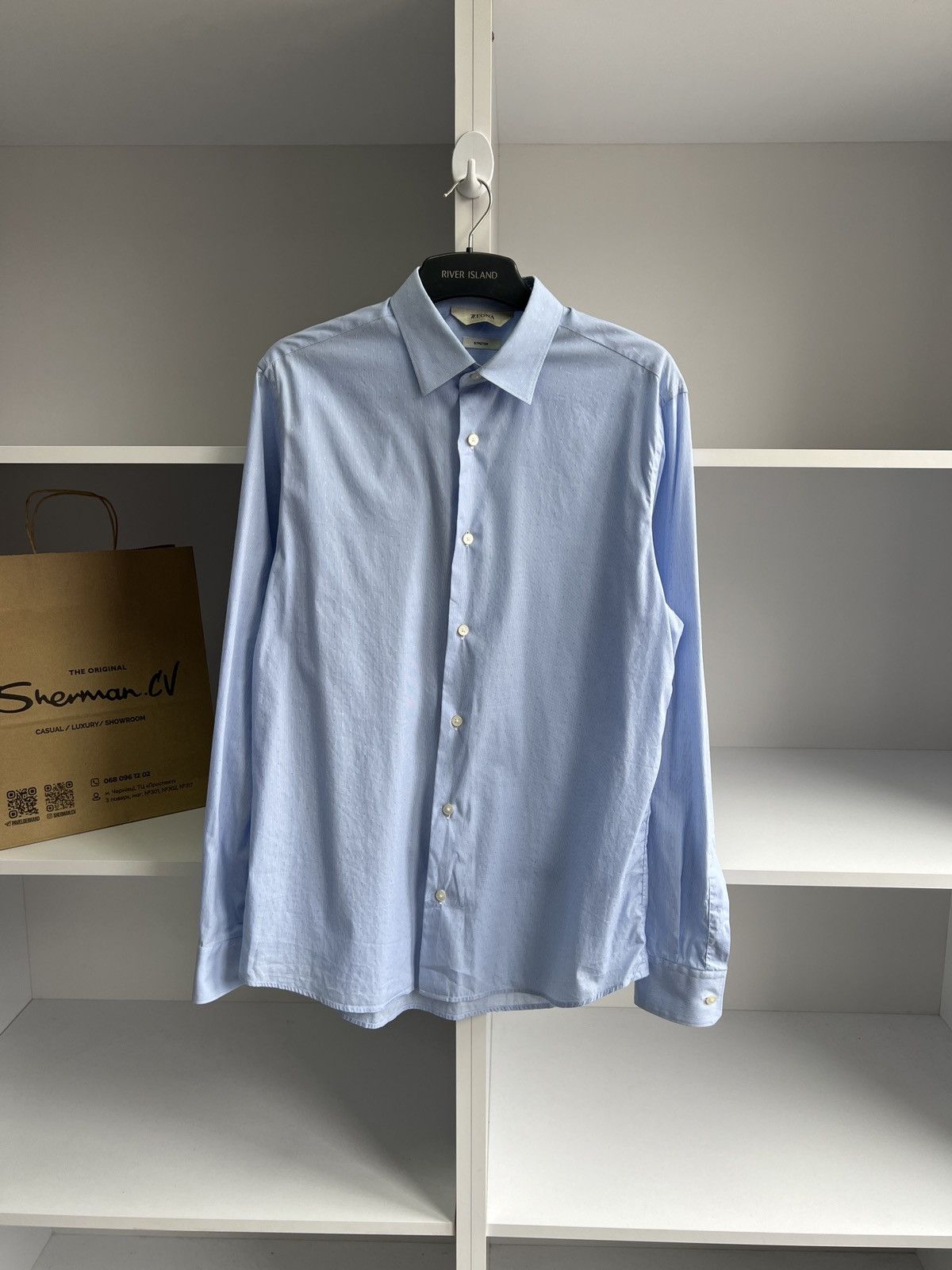 Designer × Ermenegildo Zegna × Vintage Vintage Zegna Luxury Old Money style Button Up Shirt Size US M / EU 48-50 / 2 - 1 Thumbnail