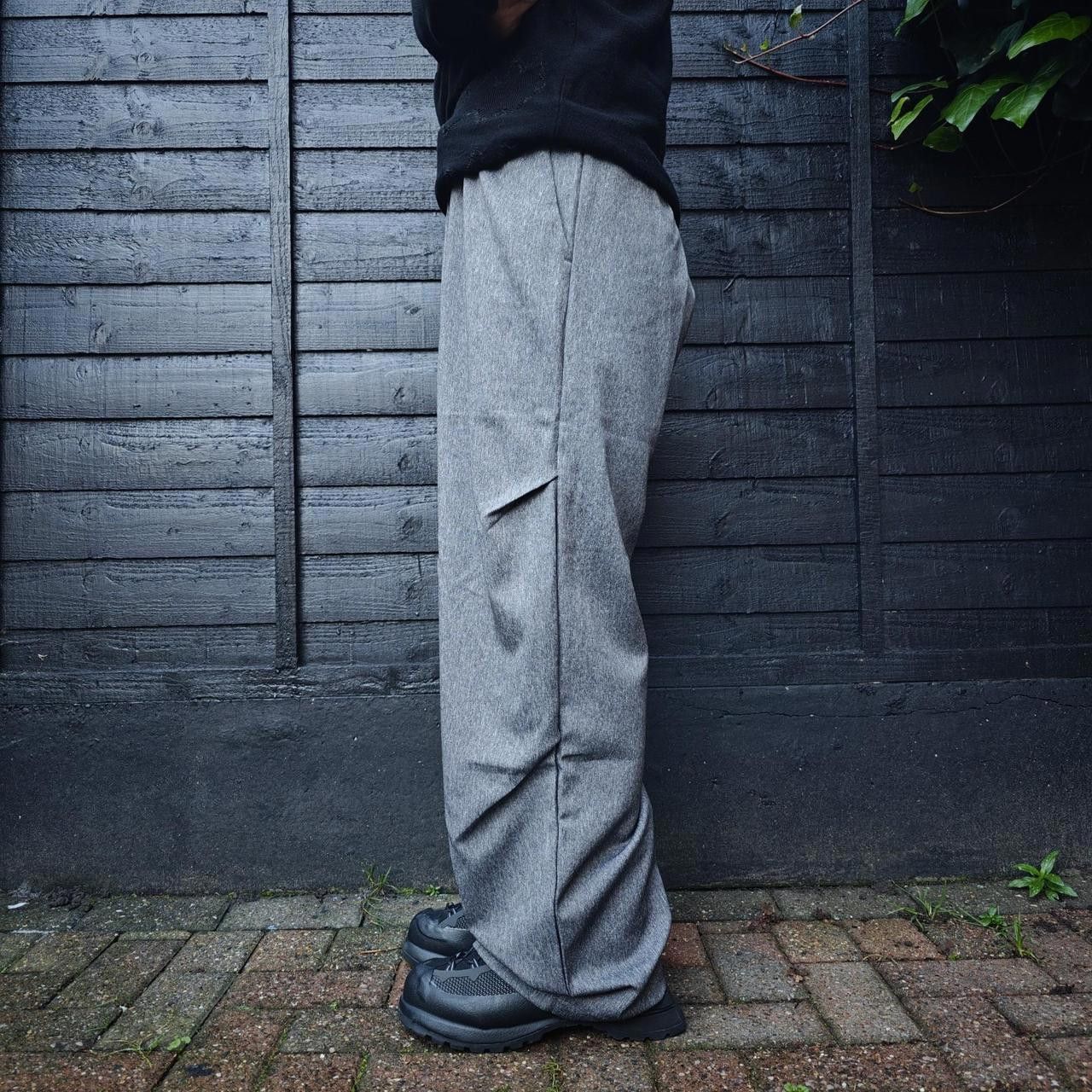 Other Japanese Grey Pleated Wide Leg Trousers Size US 32 / EU 48 - 4 Thumbnail