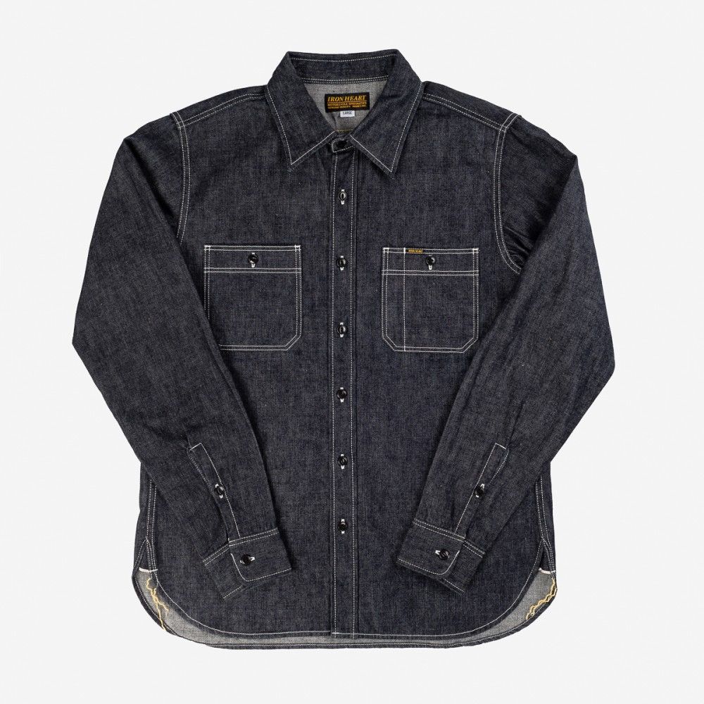 IHSH-322-IND - 10oz Selvedge Denim Work Shirt - Indigo