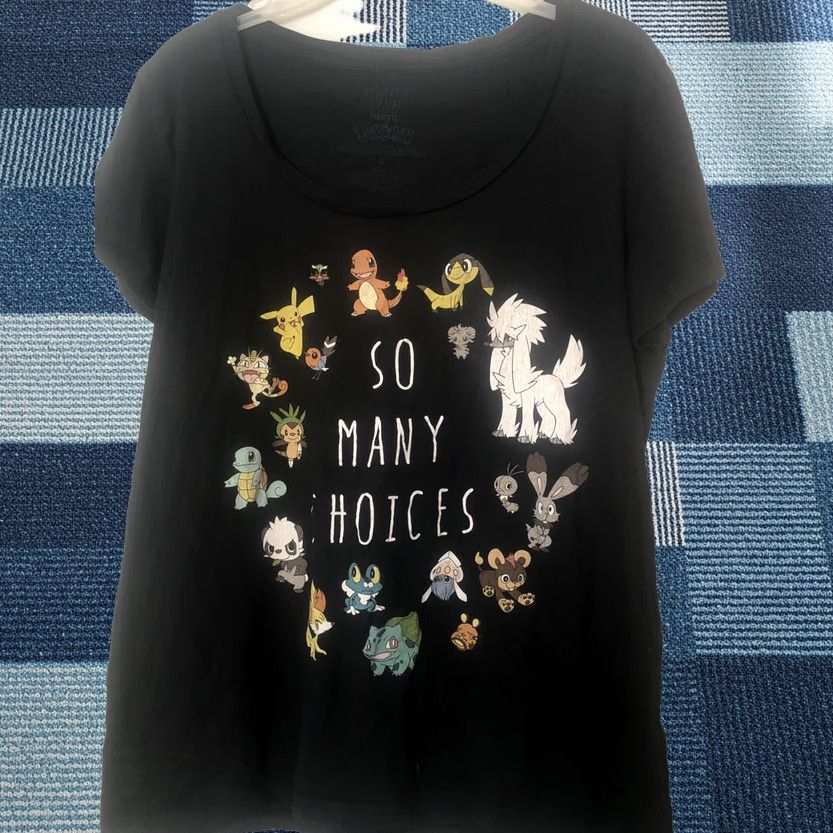 Vintage Mighty Fine Pokemon T-Shirt Juniors 0 Short Sleeve Round Neck Black Graphic Tee Womens/Teens Size XS / US 0-2 / IT 36-38 - 1 Thumbnail