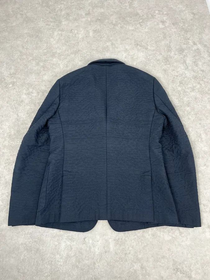 Prada 2000s Prada Navy Plissed Blazer Jacket Size 42R - 6 Thumbnail