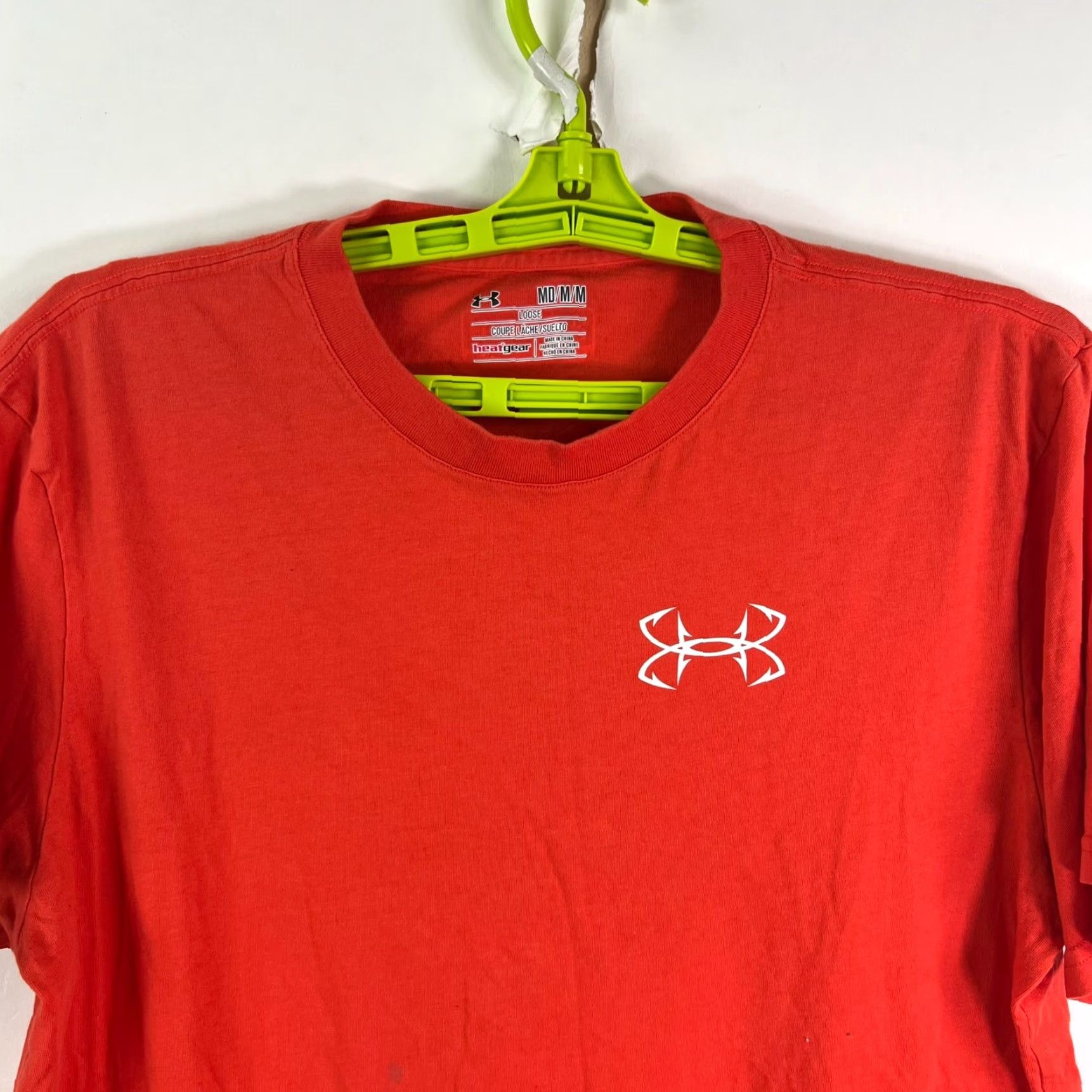 Under Armour Under Armour Heat Gear Fish T Shirt Adult M Orange Short Sleeve Size US M / EU 48-50 / 2 - 3 Thumbnail