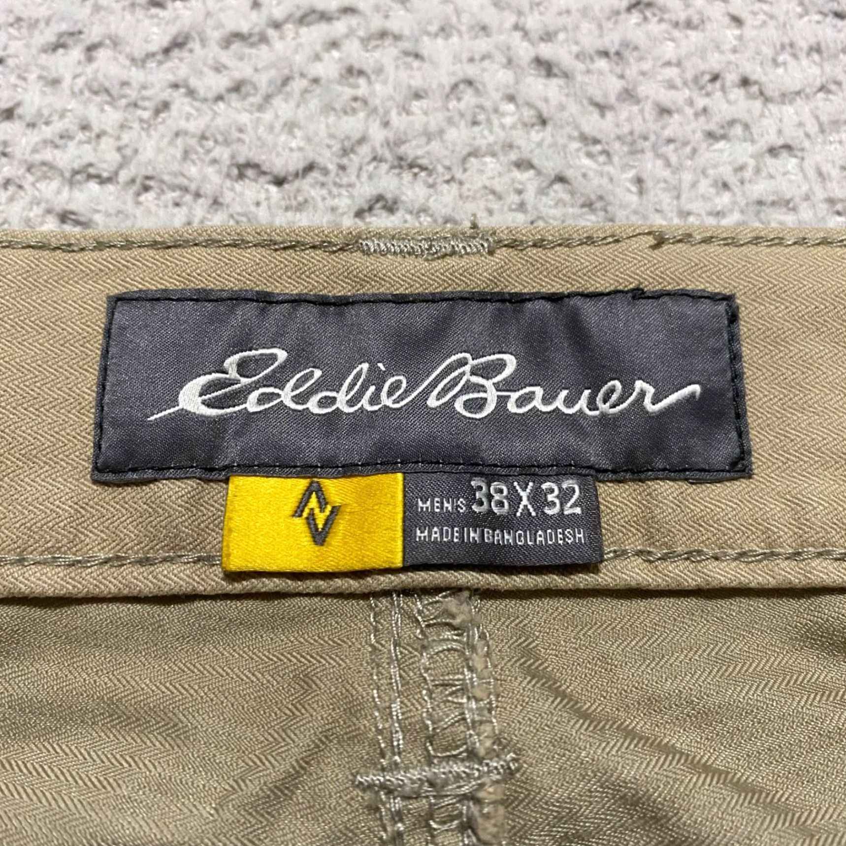 Eddie Bauer Eddie Bauer Travex Mens 38x32 Pants Beige Cotton Nylon Straight Chino 5-Pocket Logo Zip Button Flat Front Regular Vintage No Size US 38 / EU 54 - 3 Thumbnail