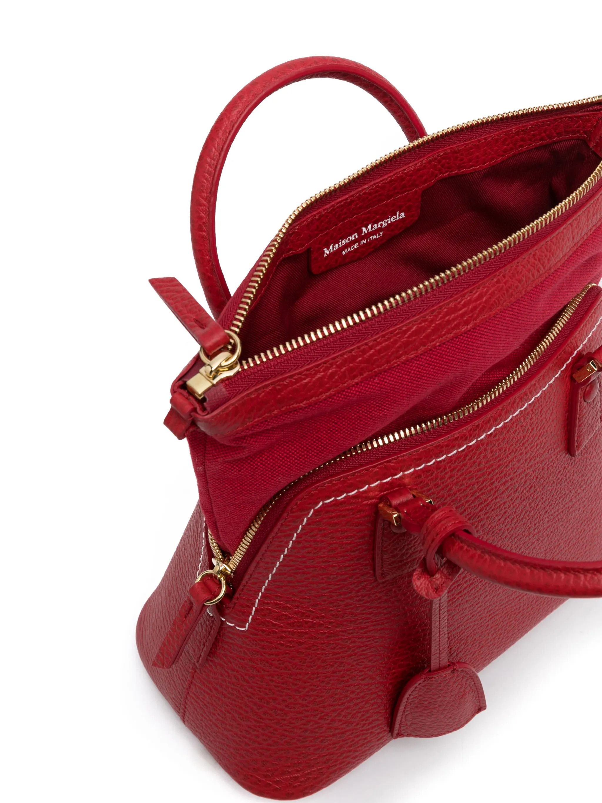 Maison Margiela oc11z0325 Size: OS / Mini Classique Top-Handle Bag in Red Size ONE SIZE - 5 Thumbnail